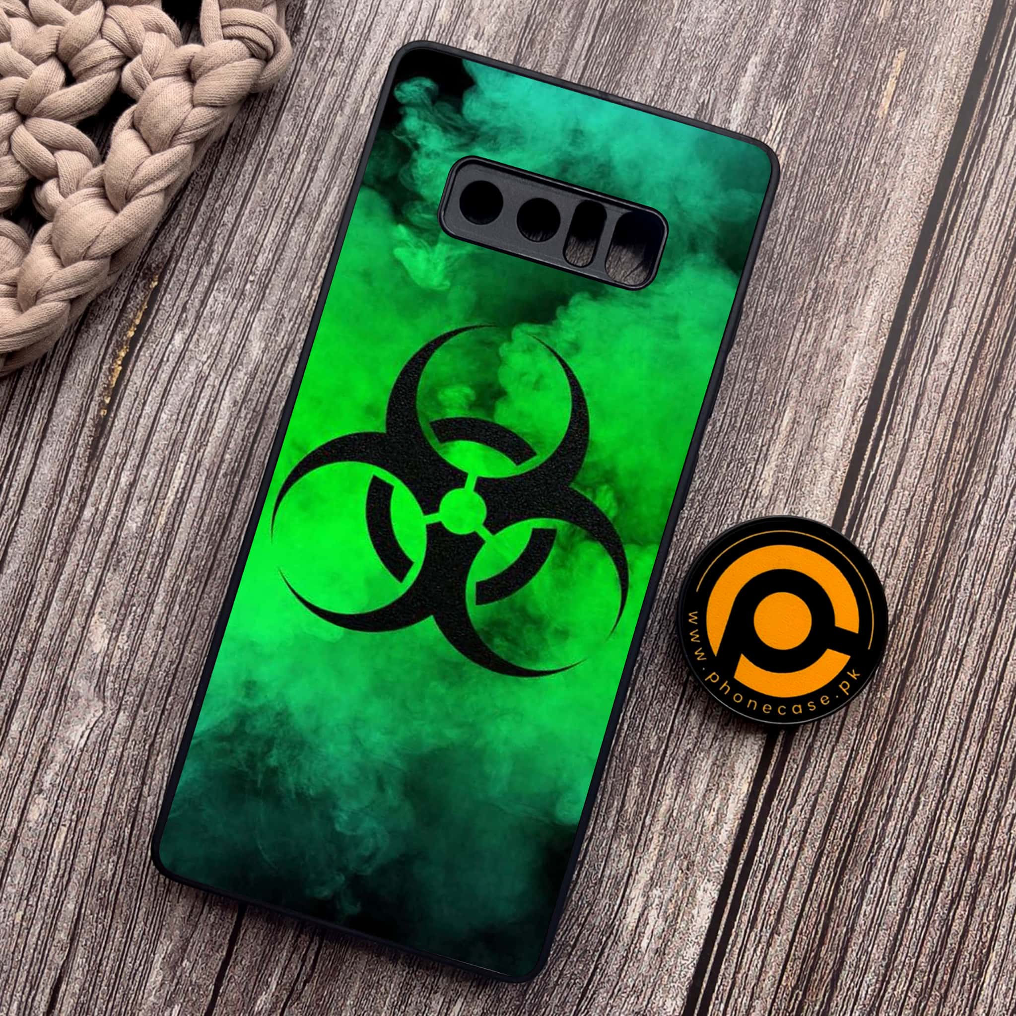 Samsung Galaxy Note 8 - Biohazard Sign Series - Premium Metal Printed soft Bumper shock Proof Case