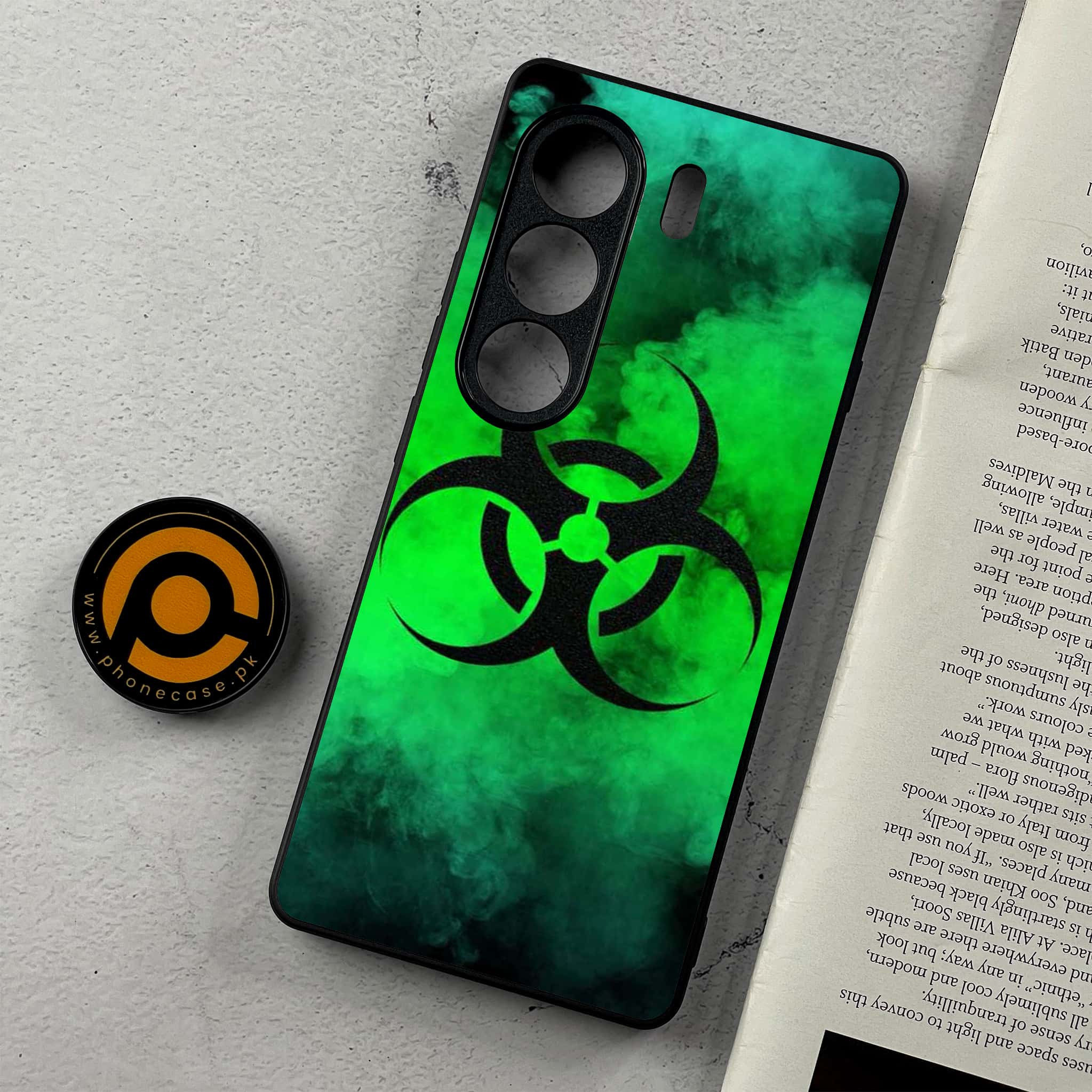 Tecno Camon 40 Pro - Biohazard Sign Series - Premium Metal Printed Soft Bumper Shockproof Case
