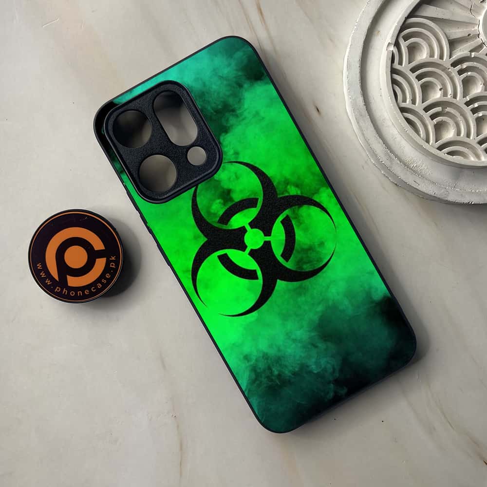 Oppo Reno 14 5G - Biohazard Sign Series - Premium Metal Printed soft Bumper shock Proof Case