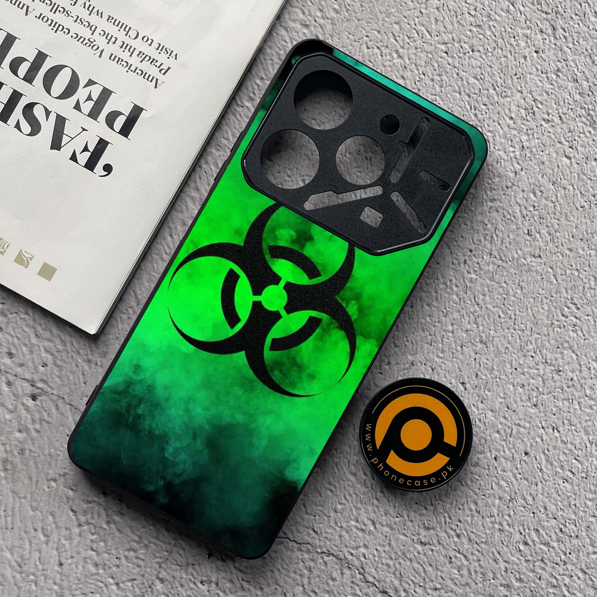 Tecno Pova 6 Neo - Biohazard Sign Series - Premium Metal  Printed soft Bumper shock Proof Case