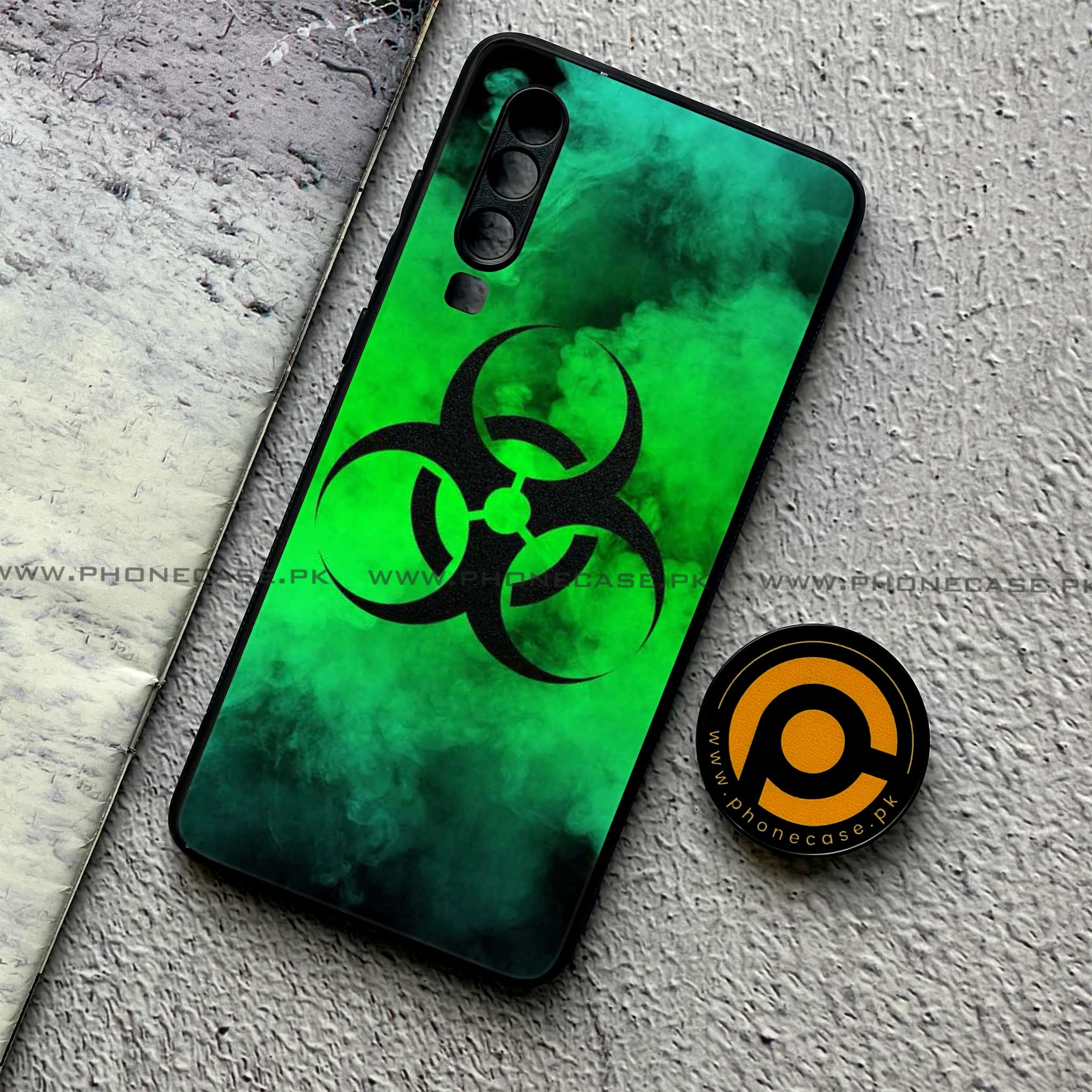 Huawei P30 - Biohazard Sign Series - Premium Printed Glass soft Bumper shock Proof Case