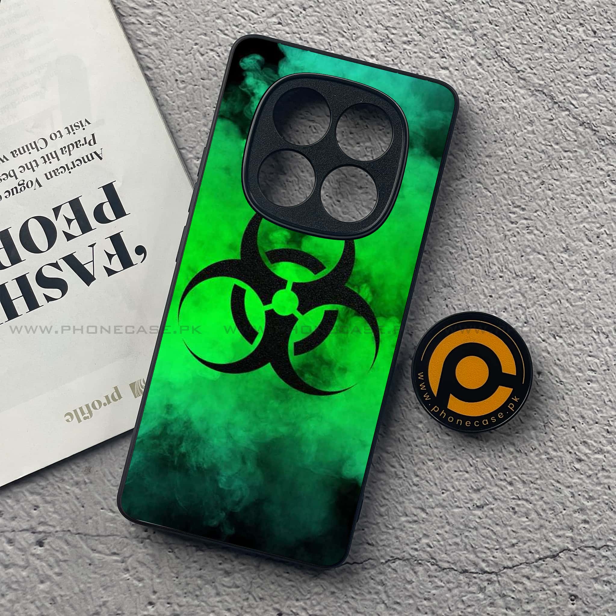 Redmi Note 14 Pro Plus 5G - Biohazard Sign Series - Premium Printed Glass soft Bumper shock Proof Case