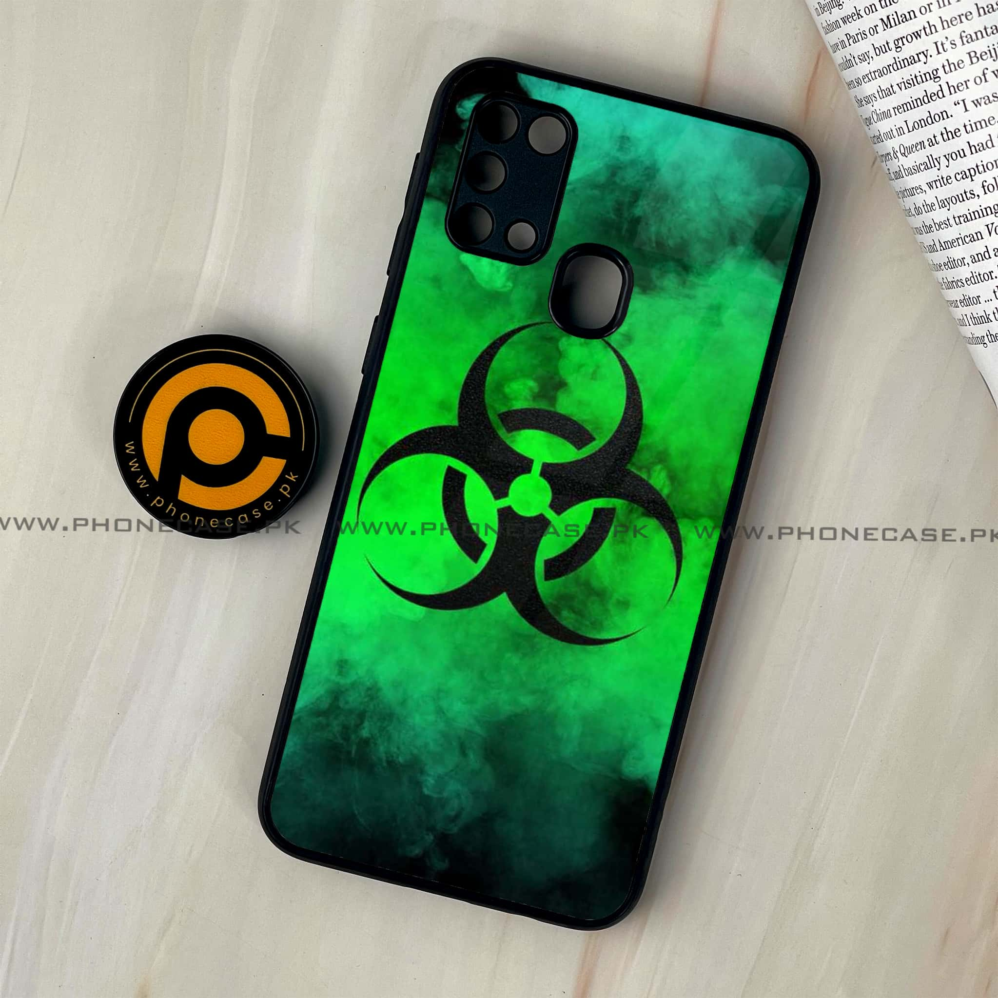 Galaxy M31 - Biohazard Sign Series - Premium Printed Glass soft Bumper shock Proof Case