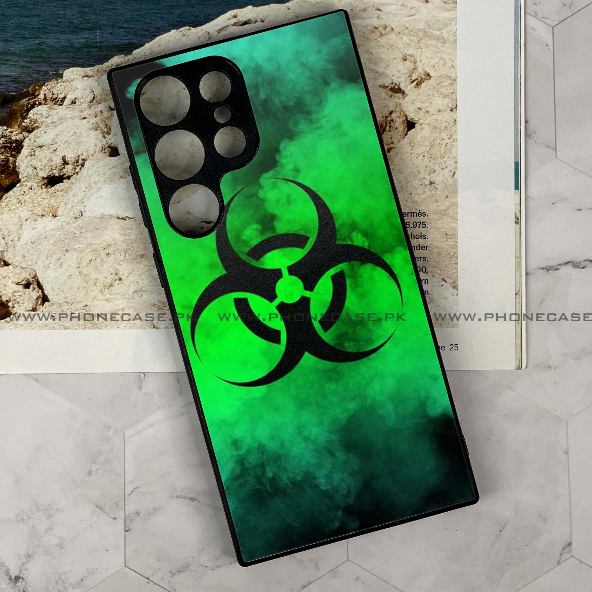 Samsung Galaxy S24 Ultra - Biohazard Sign Series - Premium Printed Glass soft Bumper shock Proof Case