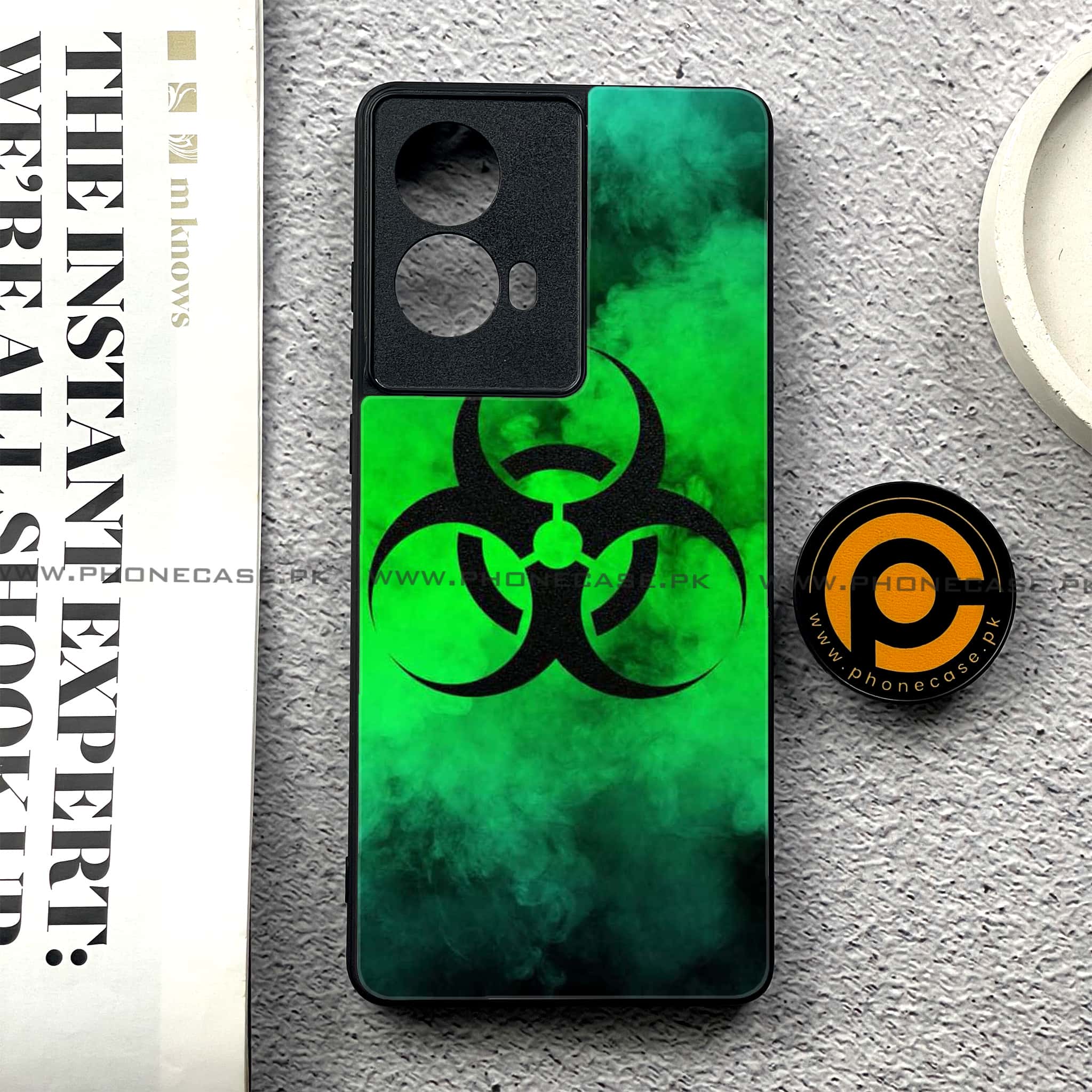 Moto G85 - Biohazard Sign Series - Premium Printed Glass soft Bumper shock Proof Case