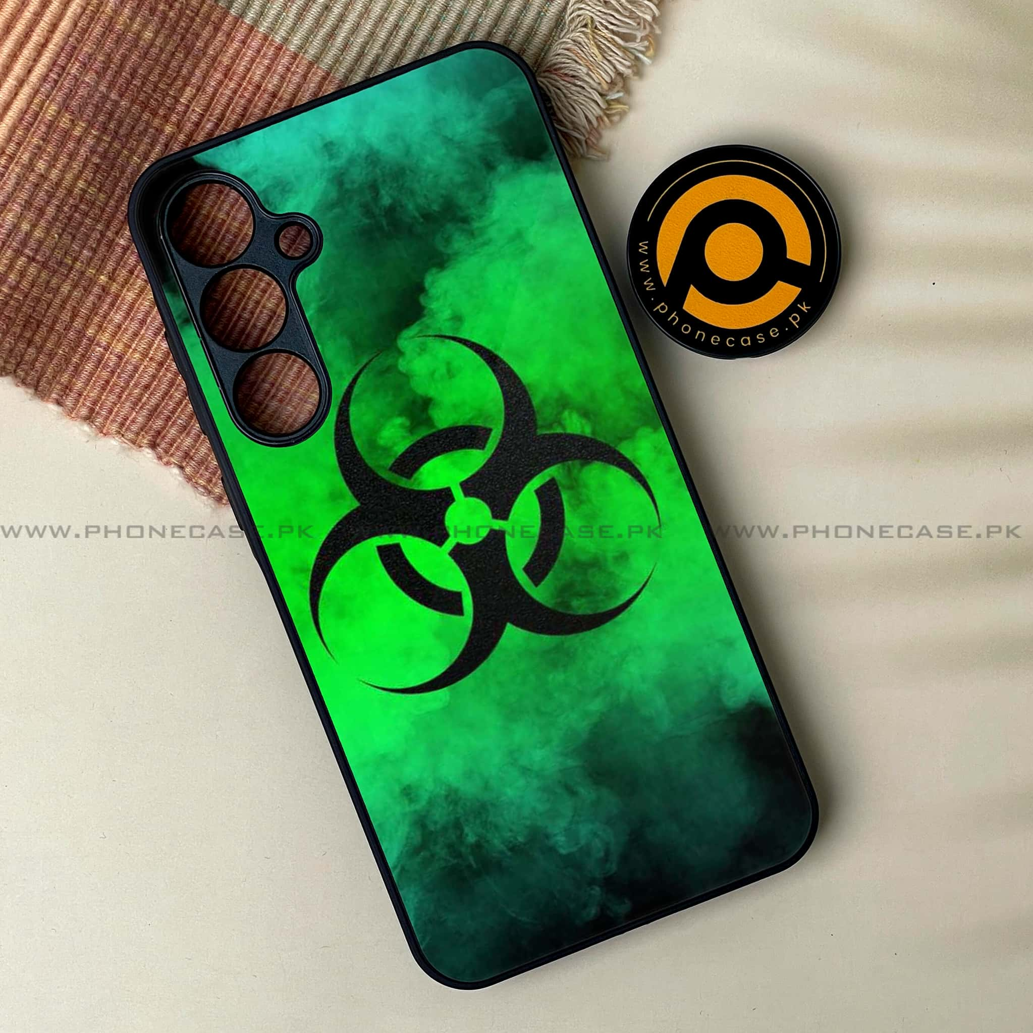 Samsung Galaxy M54 - Biohazard Sign Series - Premium Printed Glass soft Bumper shock Proof Case