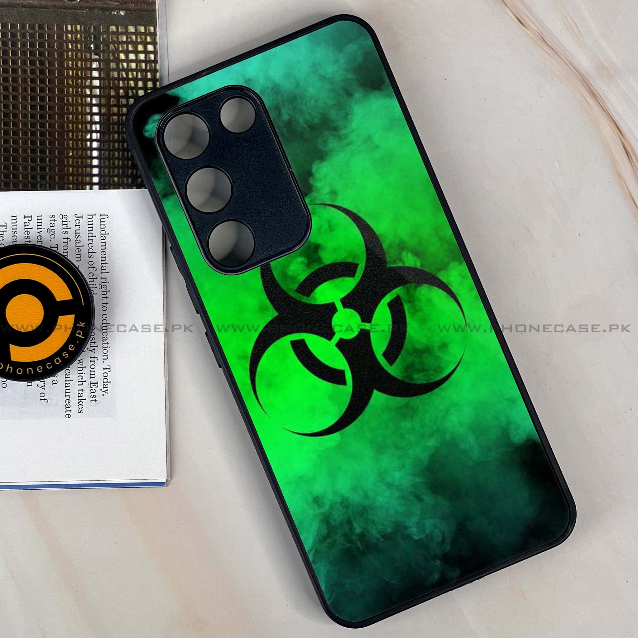 Vivo Y200e - Biohazard Sign Series - Premium Metal Printed soft Bumper shock Proof Case