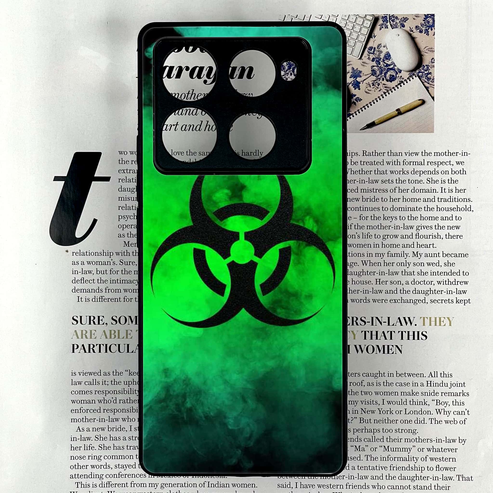 Infinix Note 40 Pro Plus - Biohazard Sign Series - Premium Metal Printed soft Bumper shock Proof Case