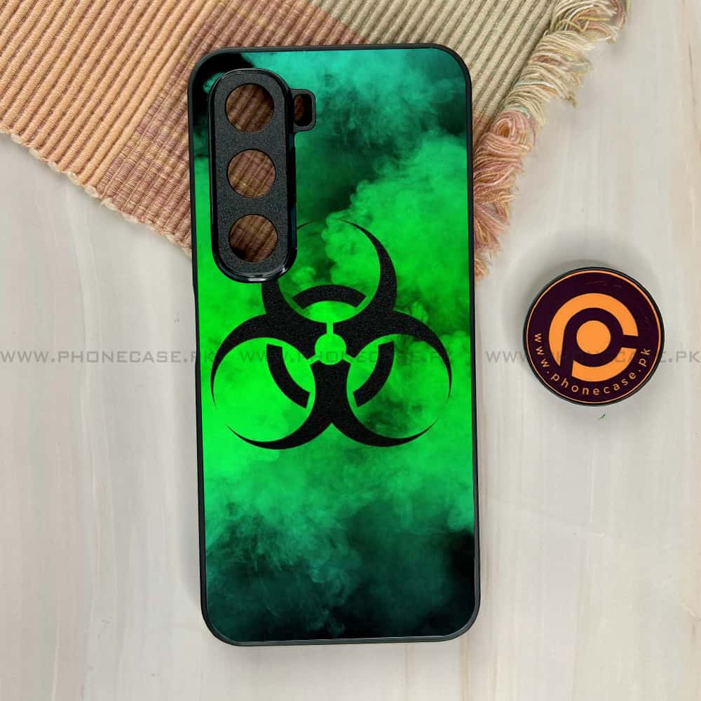 Infinix Hot 60i -  Biohazard Sign Series - Premium Metal Printed soft Bumper shock Proof Case
