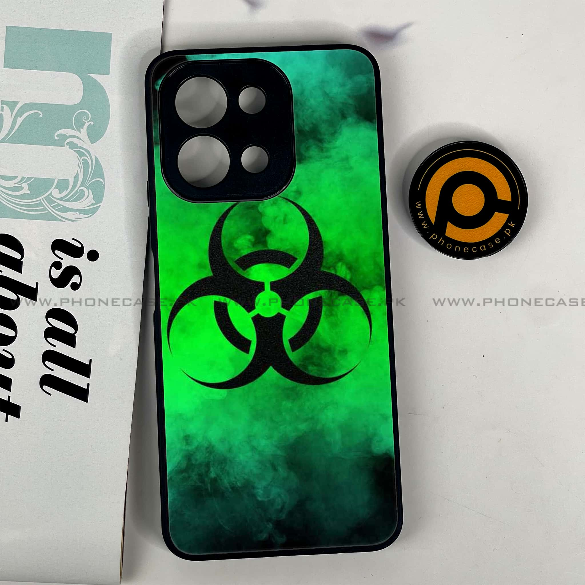 Vivo Y28 - Biohazard Sign Series - Premium Printed Glass soft Bumper shock Proof Case