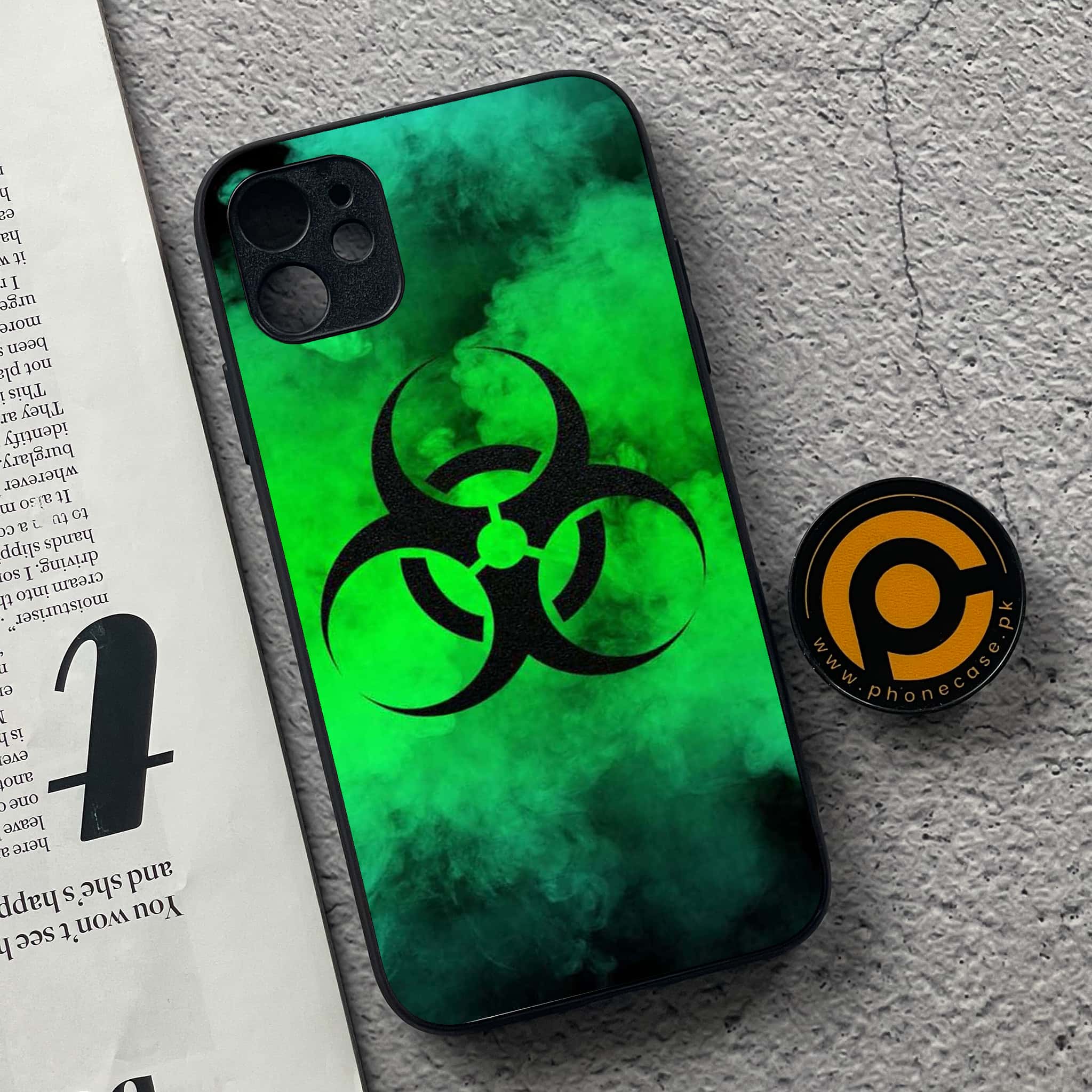 iPhone 11  Biohazard Sign  Premium Printed Glass soft Bumper shock Proof Case