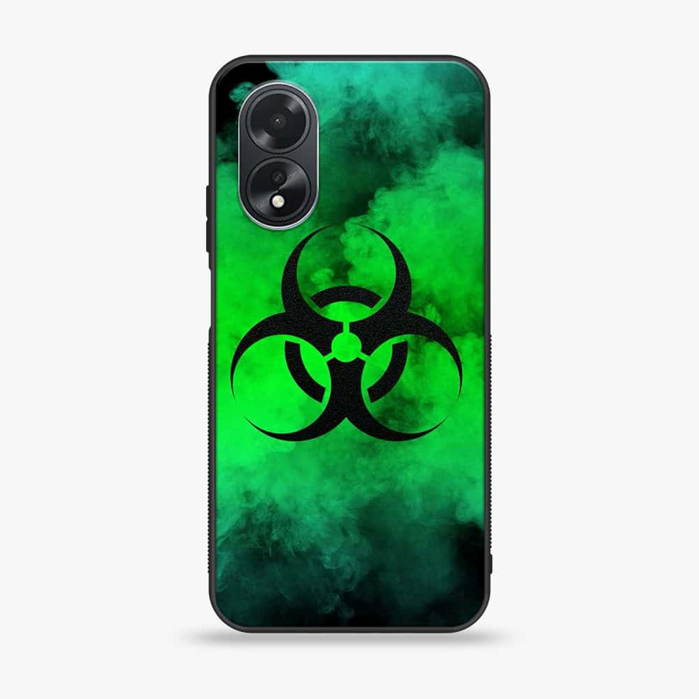 Oppo A18 4G - Biohazard Sign Series - Premium Printed Glass soft Bumper shock Proof Case