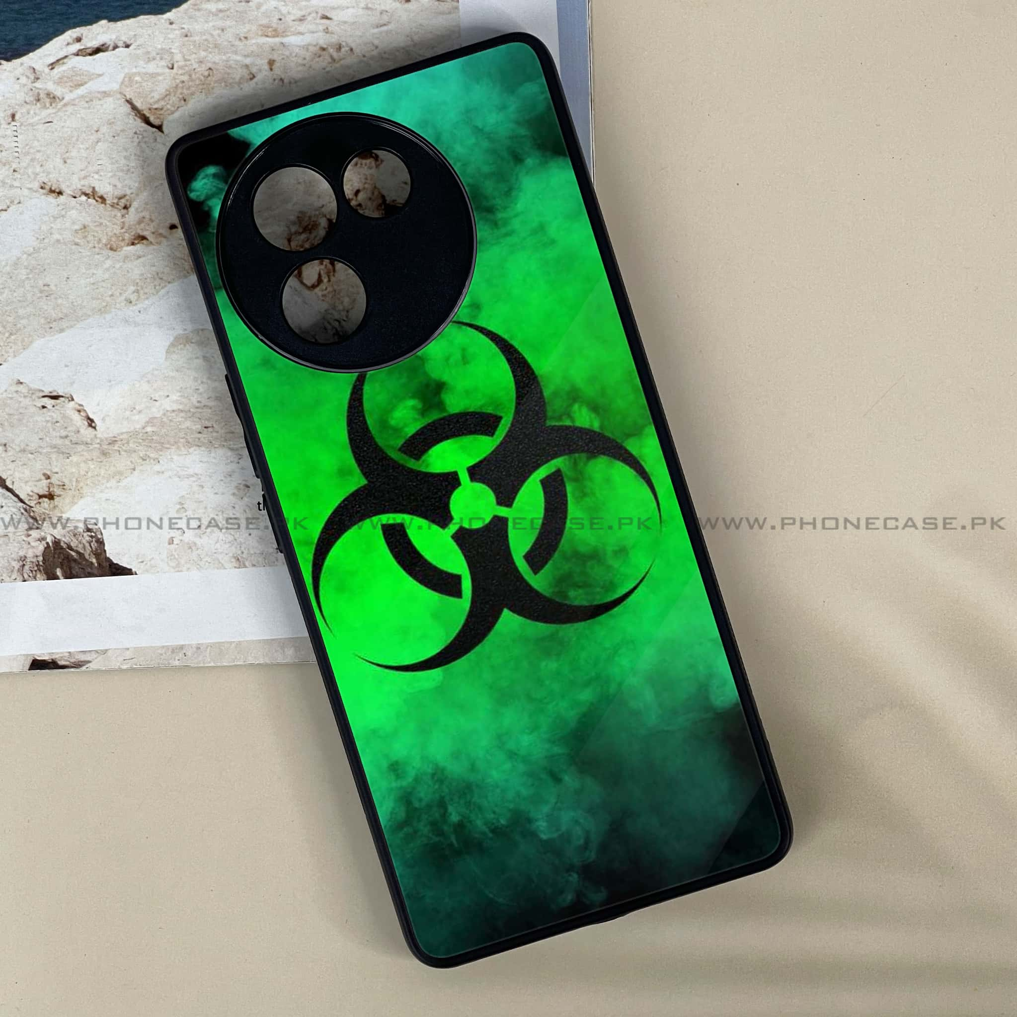 Vivo V30E - Biohazard Sign Series - Premium Printed Metal soft Bumper shock Proof Case