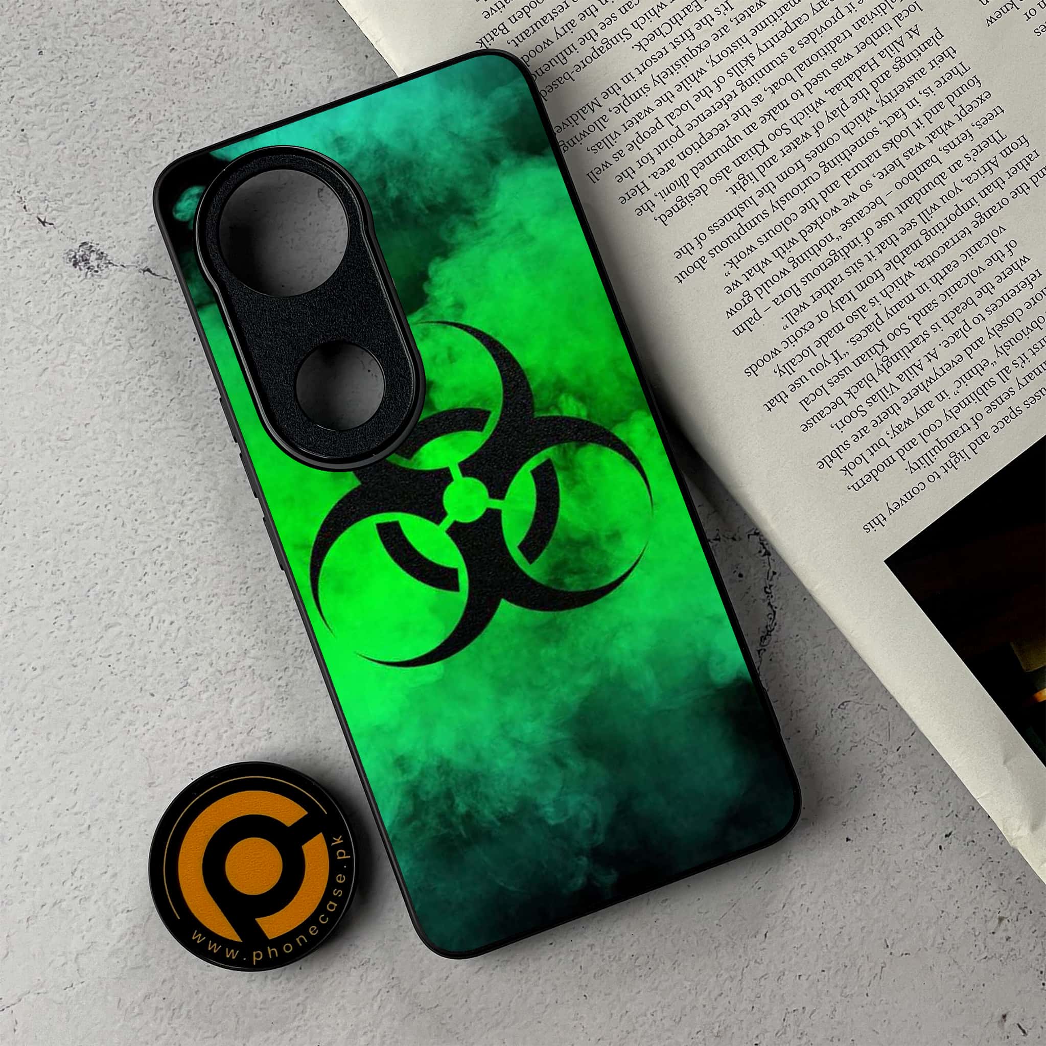 Vivo V50 -  Biohazard Sign Series - Premium Metal Printed Soft Bumper Shockproof Case