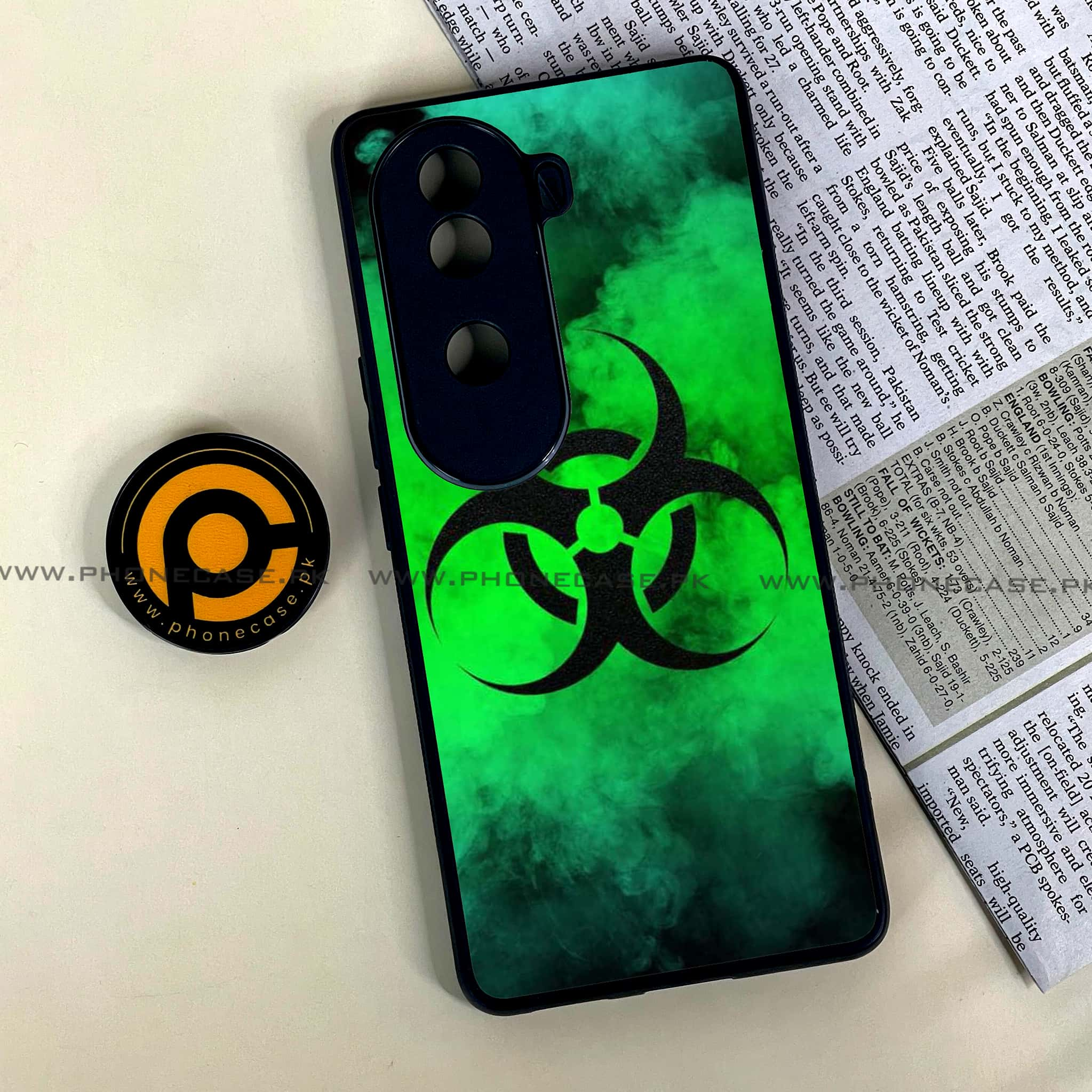 Vivo V40e - Biohazard Sign Series - Premium Printed Glass soft Bumper shock Proof Case