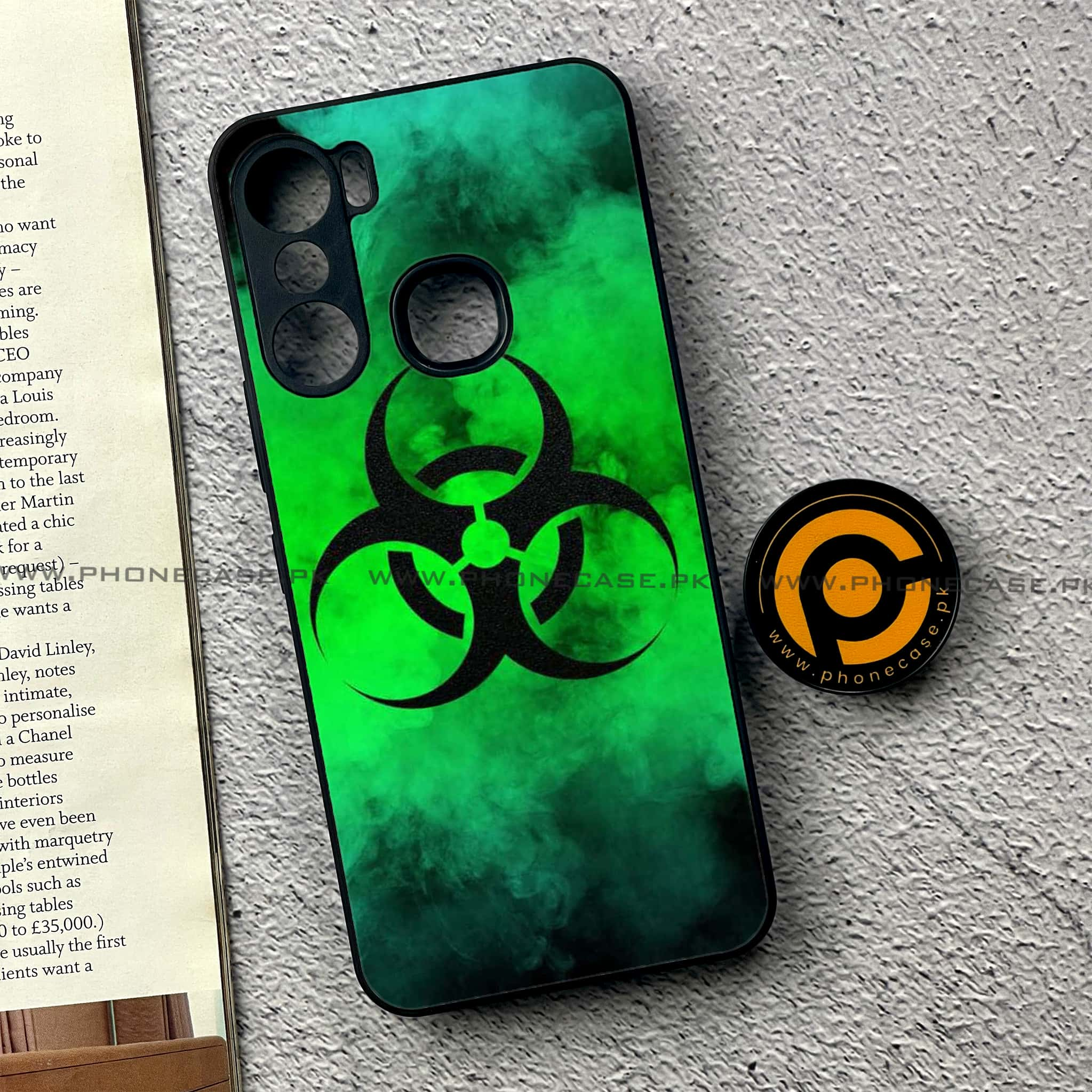 Infinix Hot 12 Pro - Biohazard Sign Series - Premium Printed Glass soft Bumper shock Proof Case