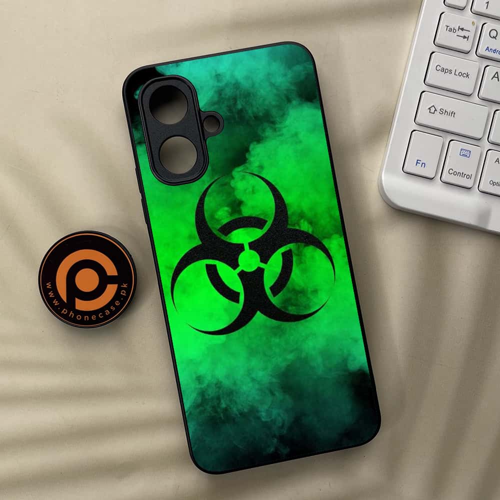 Tecno Spark Go 2 - Biohazard Sign Series - Premium Metal Printed soft Bumper Shock Proof Case