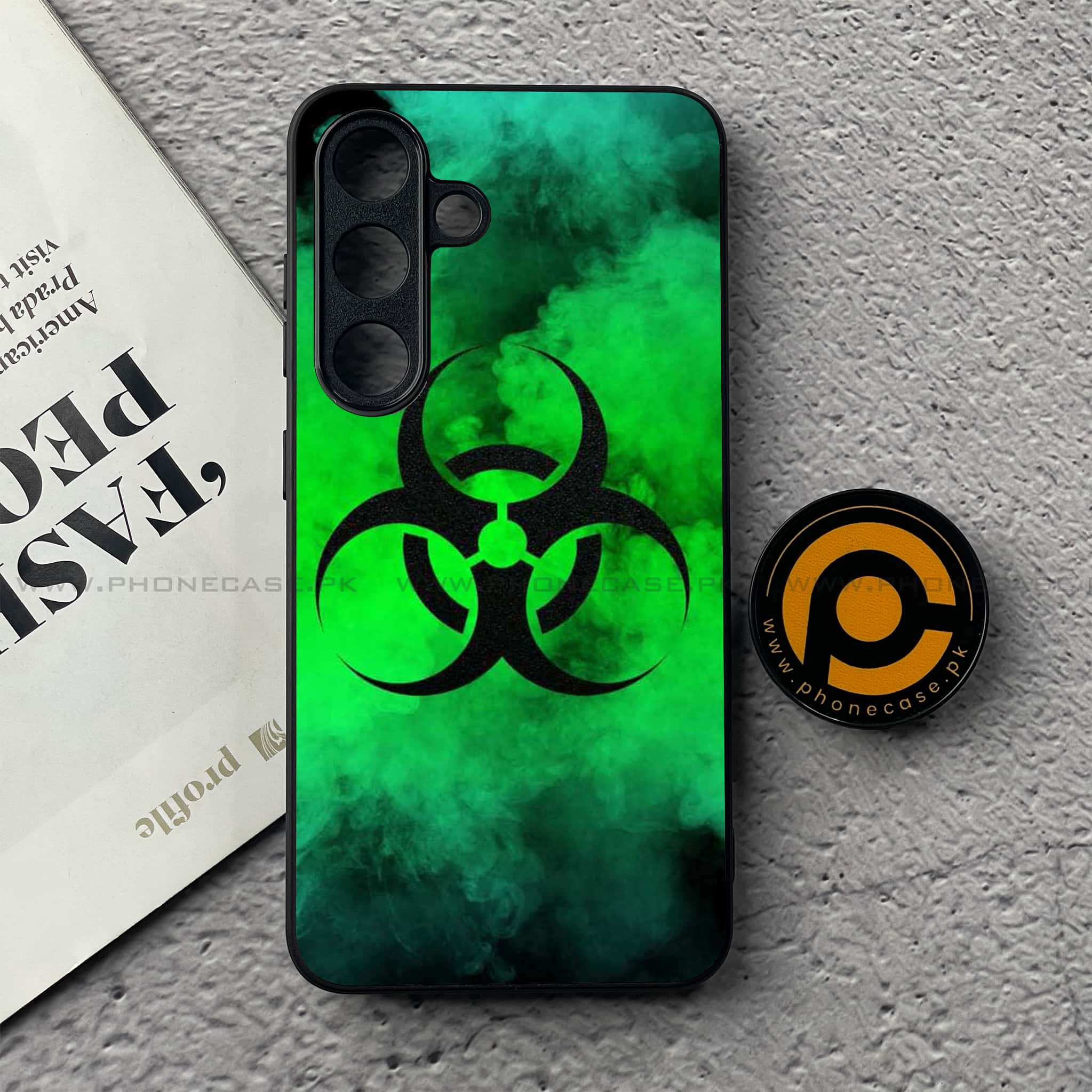 Samsung Galaxy S25 FE - Biohazard Sign Series - Premium Metal Printed soft Bumper shock Proof Case