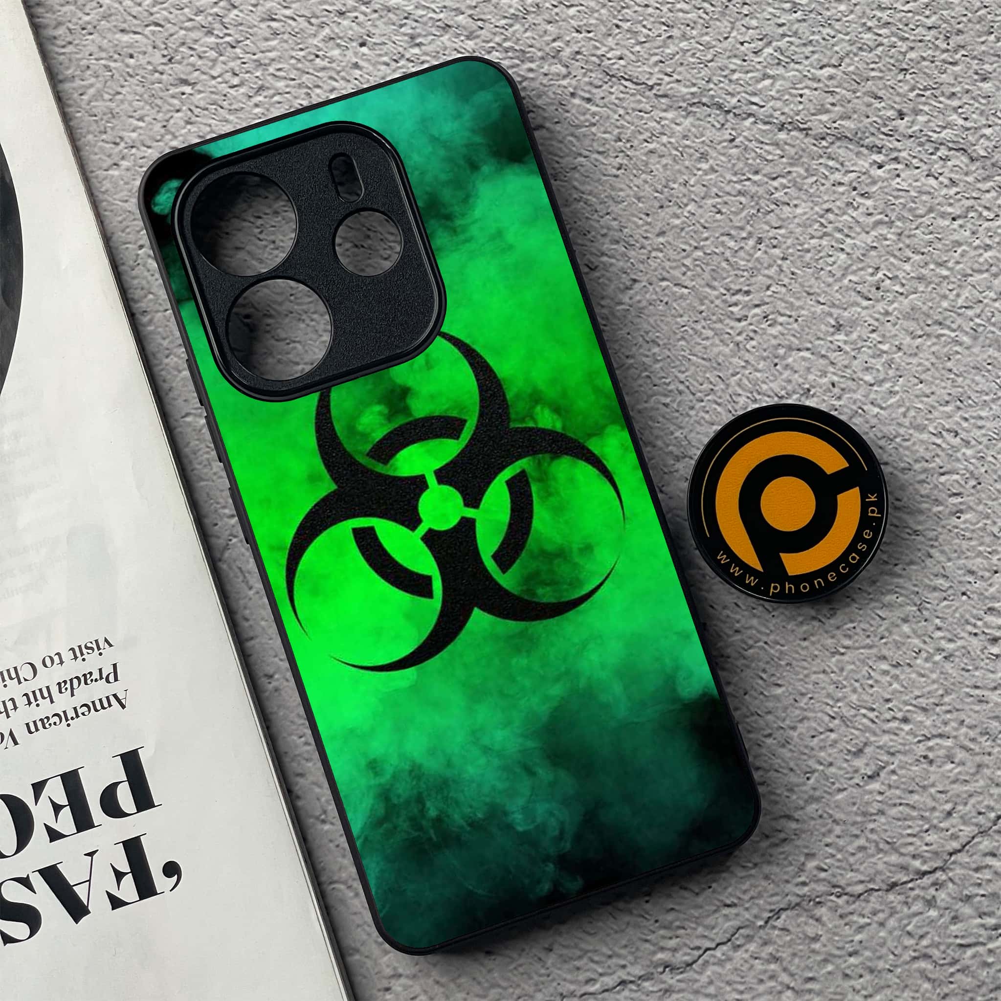 Xiaomi Redmi Note 14 - Biohazard Sign Series - Premium Printed Glass soft Bumper shock Proof Case