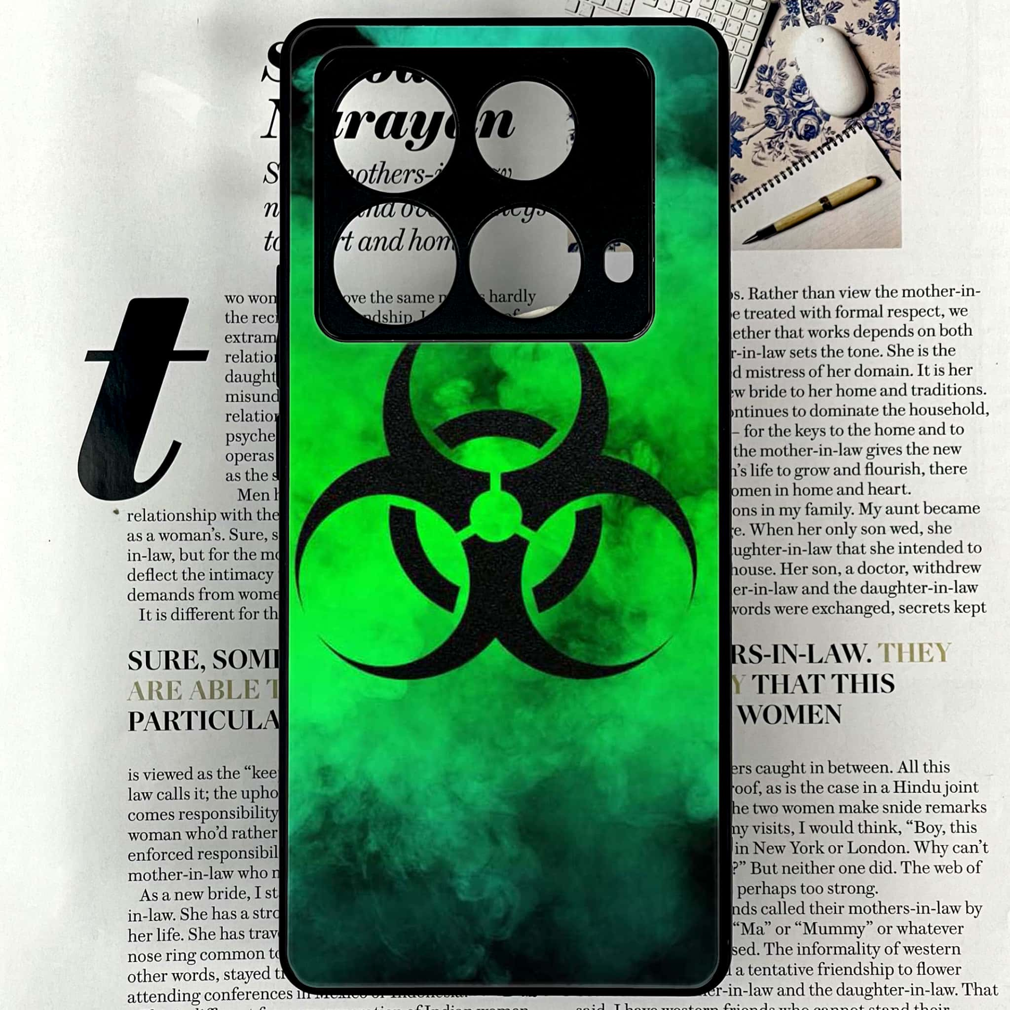 Infinix Note 40 4G - Biohazard Sign Series - Premium Printed Glass soft Bumper shock Proof Case