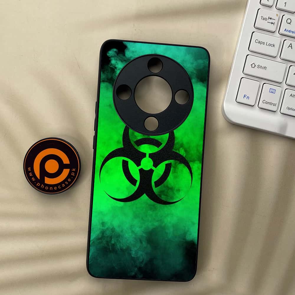 HONOR X9b 5G - Biohazard Sign Series - Premium Metal  Printed soft Bumper shock Proof Case