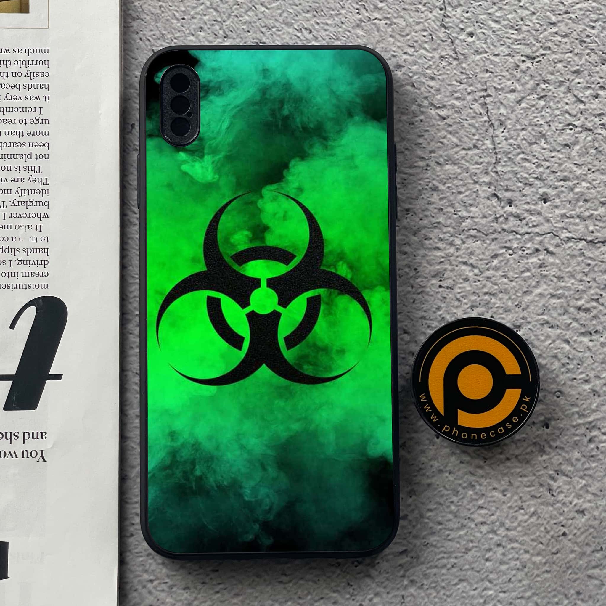iPhone XS Max - Biohazard Sign Series - Premium Metal Printed soft Bumper shock Proof Case