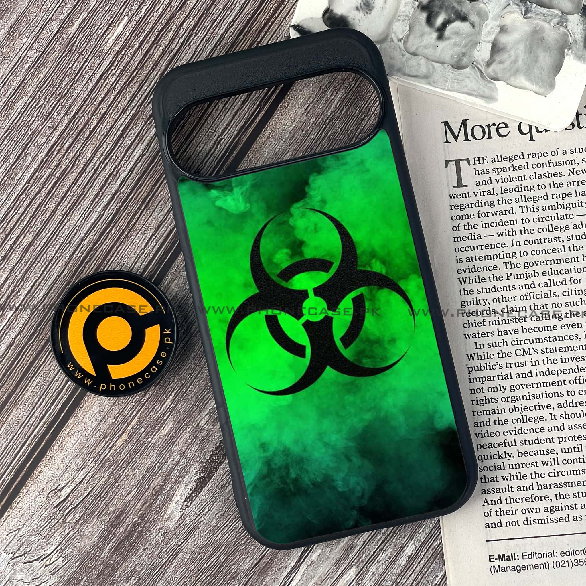 Google Pixel 9 Pro - Biohazard Sign Series - Premium Printed Glass soft Bumper shock Proof Case