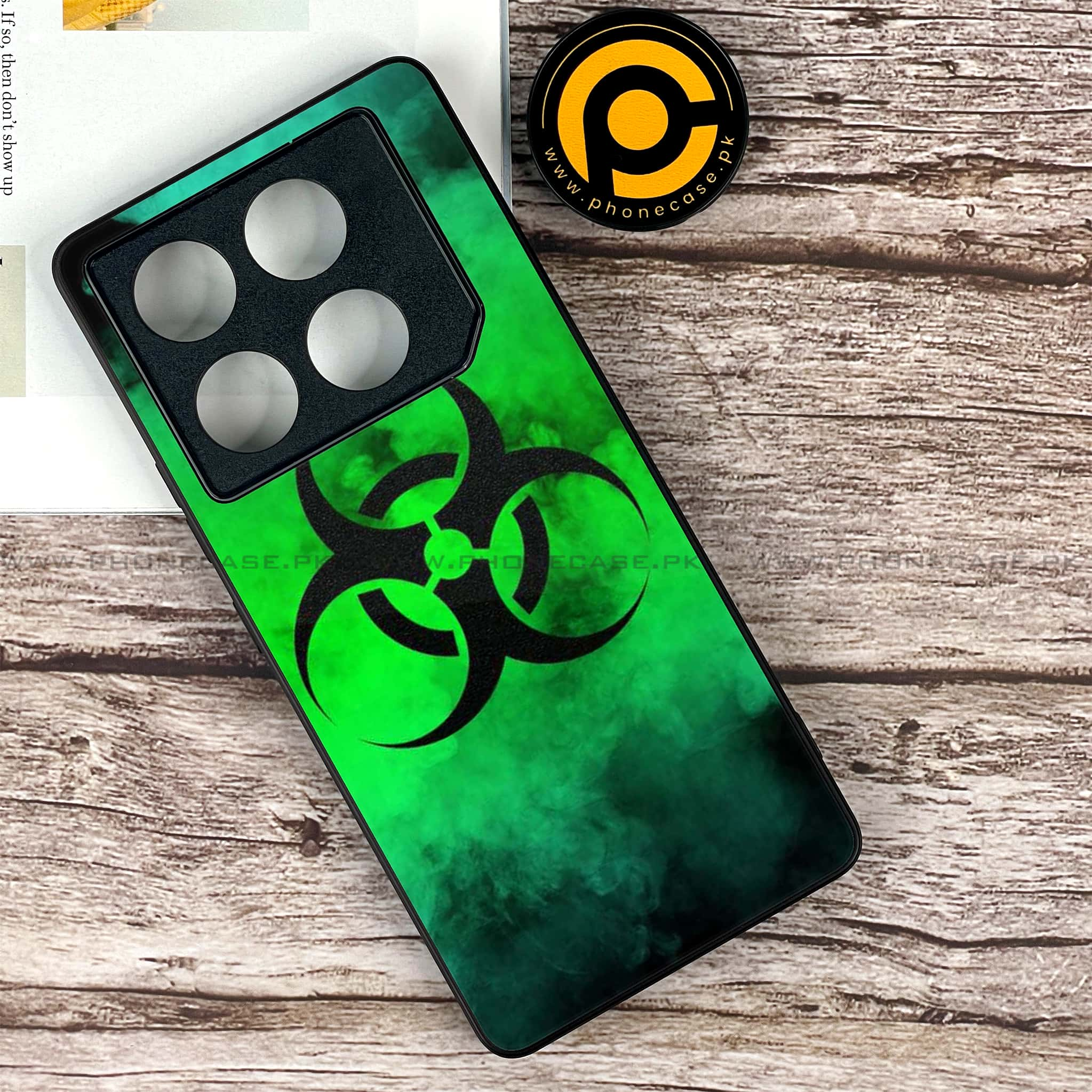 Infinix GT 20 Pro - Biohazard Sign Series - Premium Printed Glass soft Bumper shock Proof Case