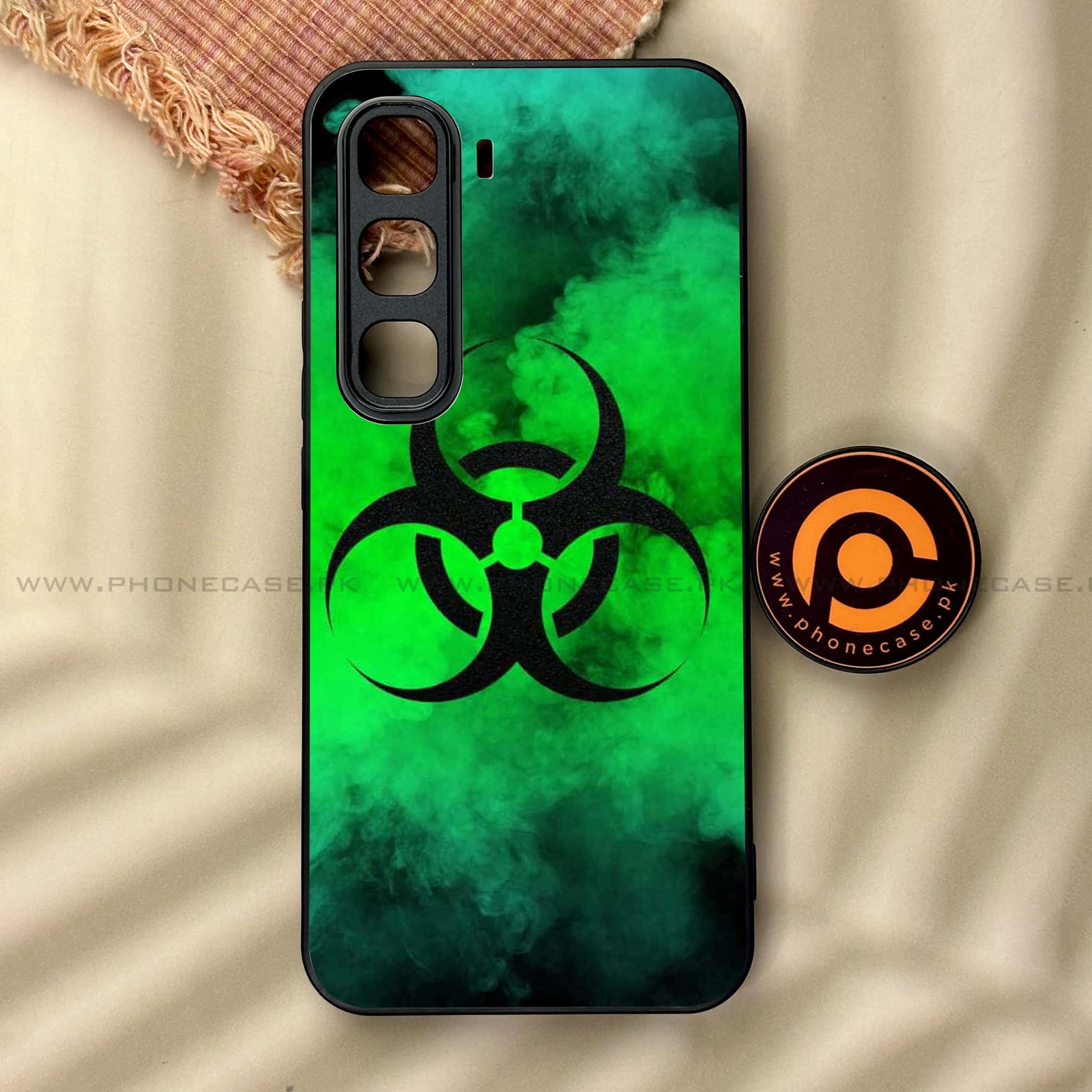 Infinix Hot 60 Pro -  Biohazard Sign Series - Premium Metal Printed soft Bumper shock Proof Case