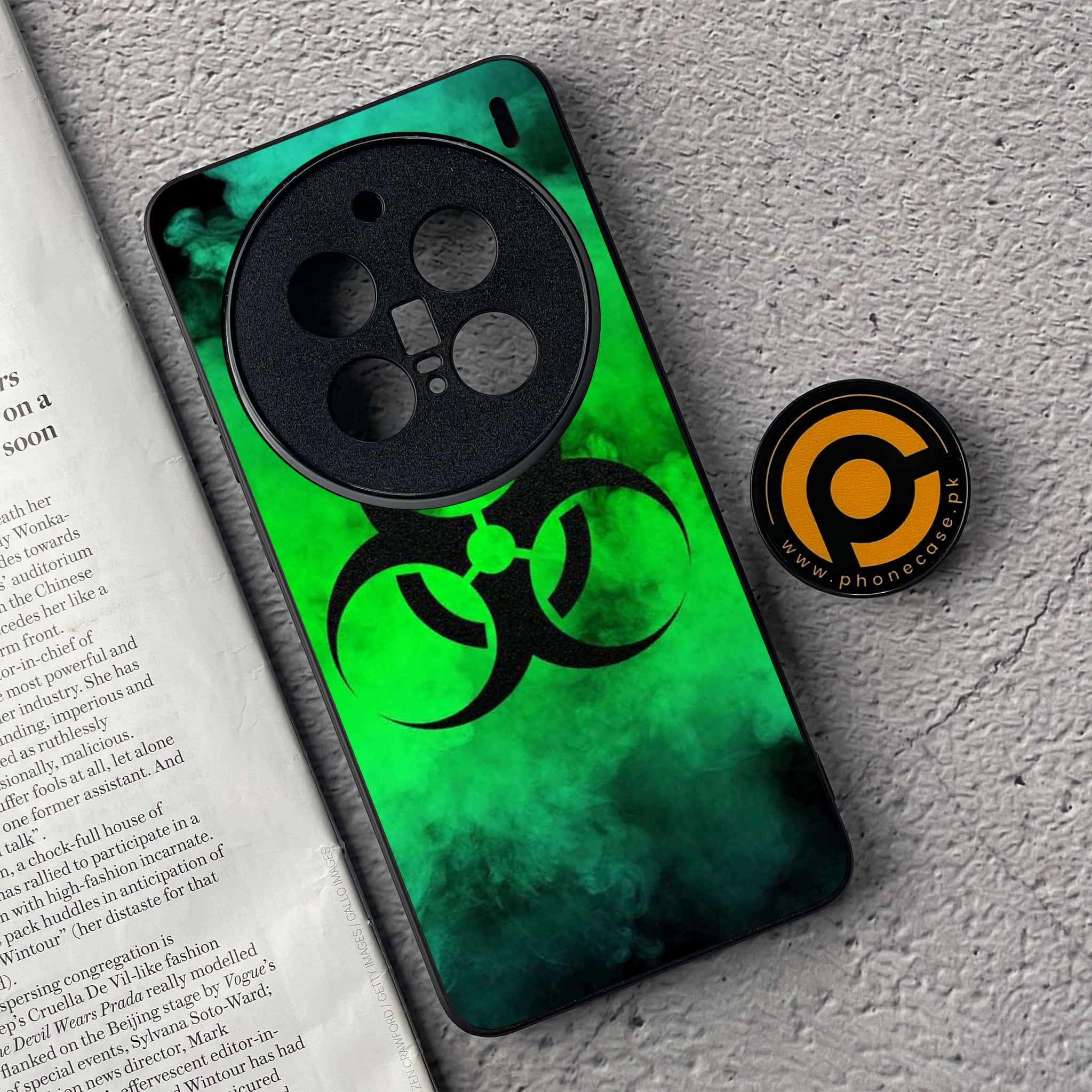 Vivo X200 Pro - Biohazard Sign Series - Premium Metal  Printed soft Bumper shock Proof Case