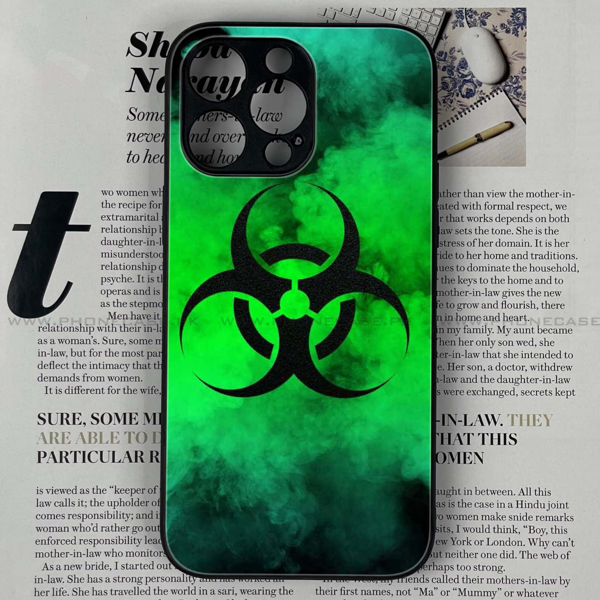 iPhone 15 Pro - Biohazard Sign Series - Premium Printed Glass soft Bumper shock Proof Case