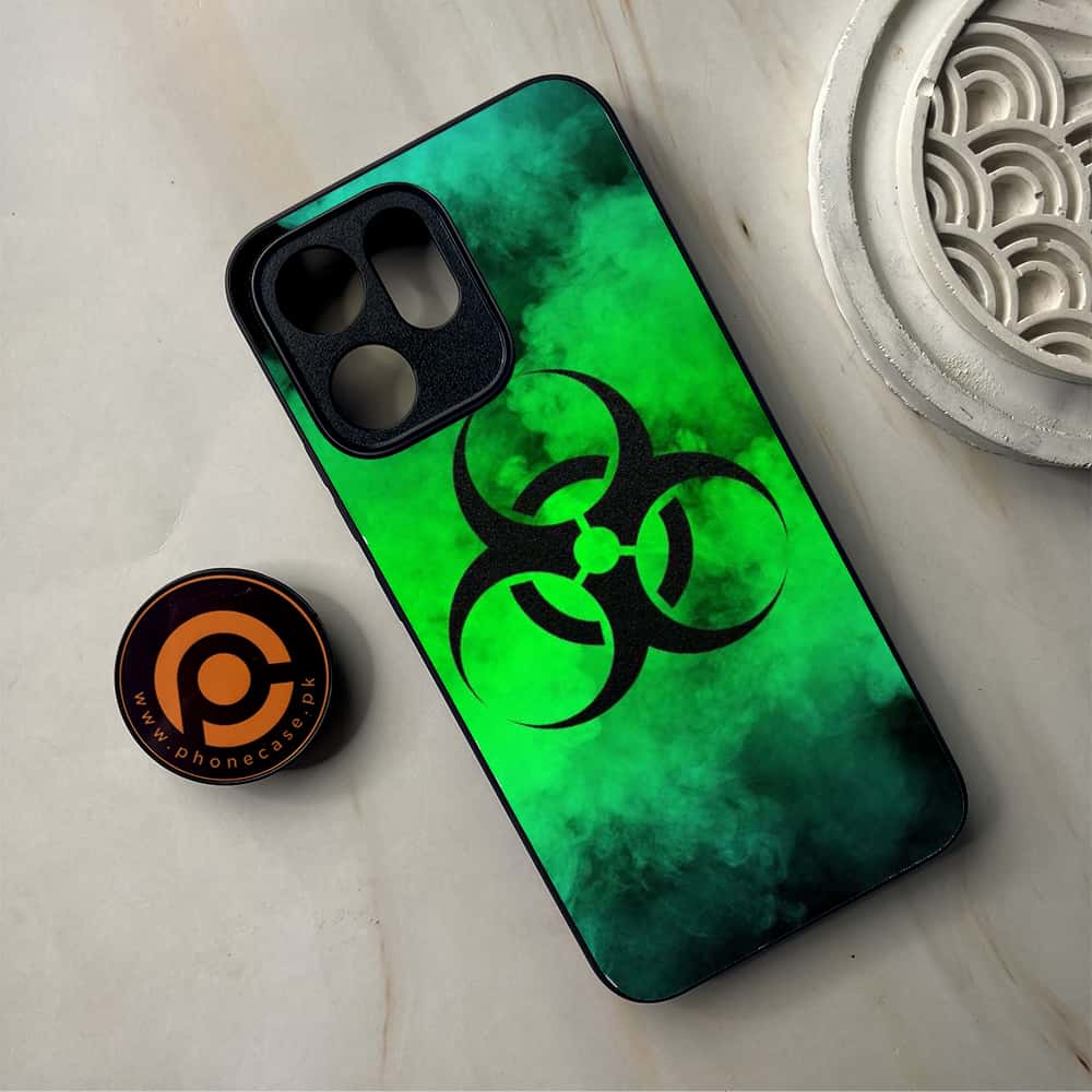 Oppo Reno 14F - Biohazard Sign Series - Premium Metal Printed Soft Bumper Shockproof Case