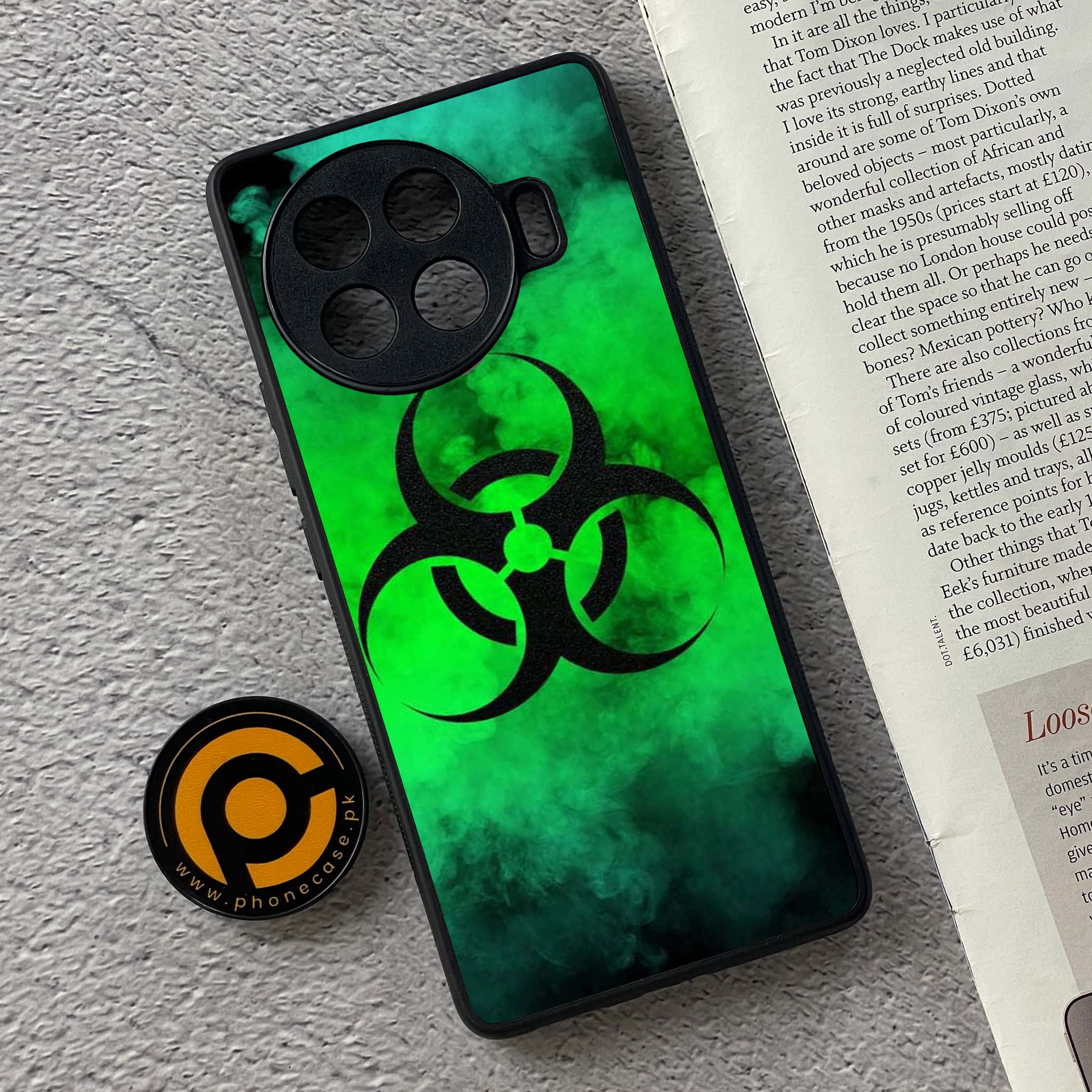 Tecno Spark 20 pro plus - Biohazard Sign Series - Premium Printed Glass soft Bumper shock Proof Case