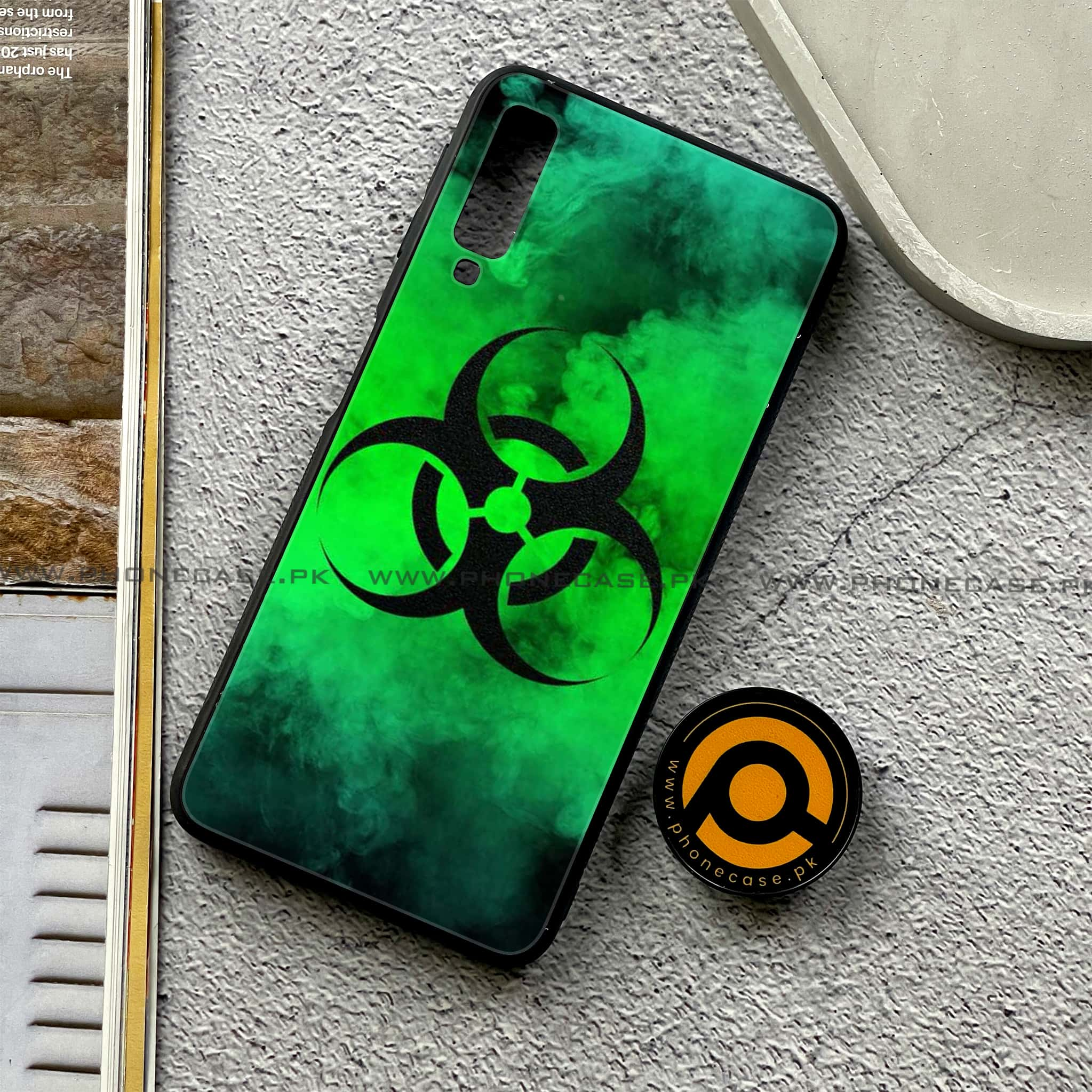 Galaxy A7 2018 - Biohazard Sign Series - Premium Printed Metal soft Bumper shock Proof Case