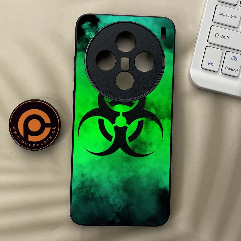 Vivo X200 - Biohazard Sign Series - Premium Metal  Printed soft Bumper shock Proof Case
