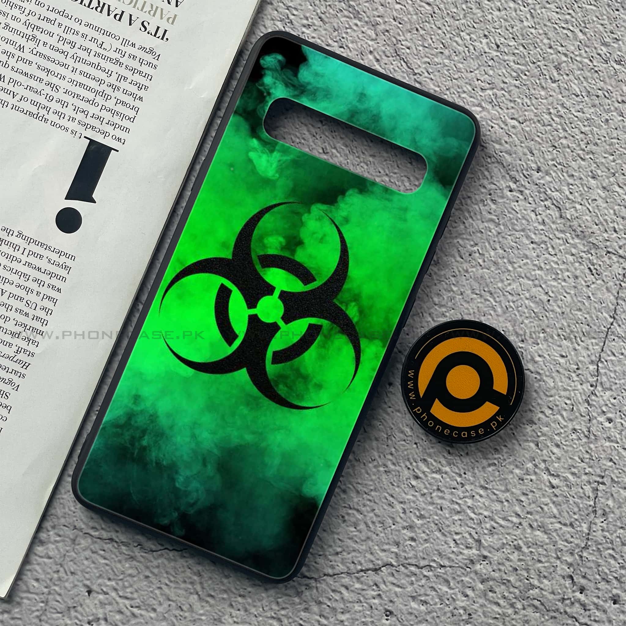 Samsung Galaxy S10 5G  - Biohazard Sign - Premium Printed Glass soft Bumper shock Proof Case