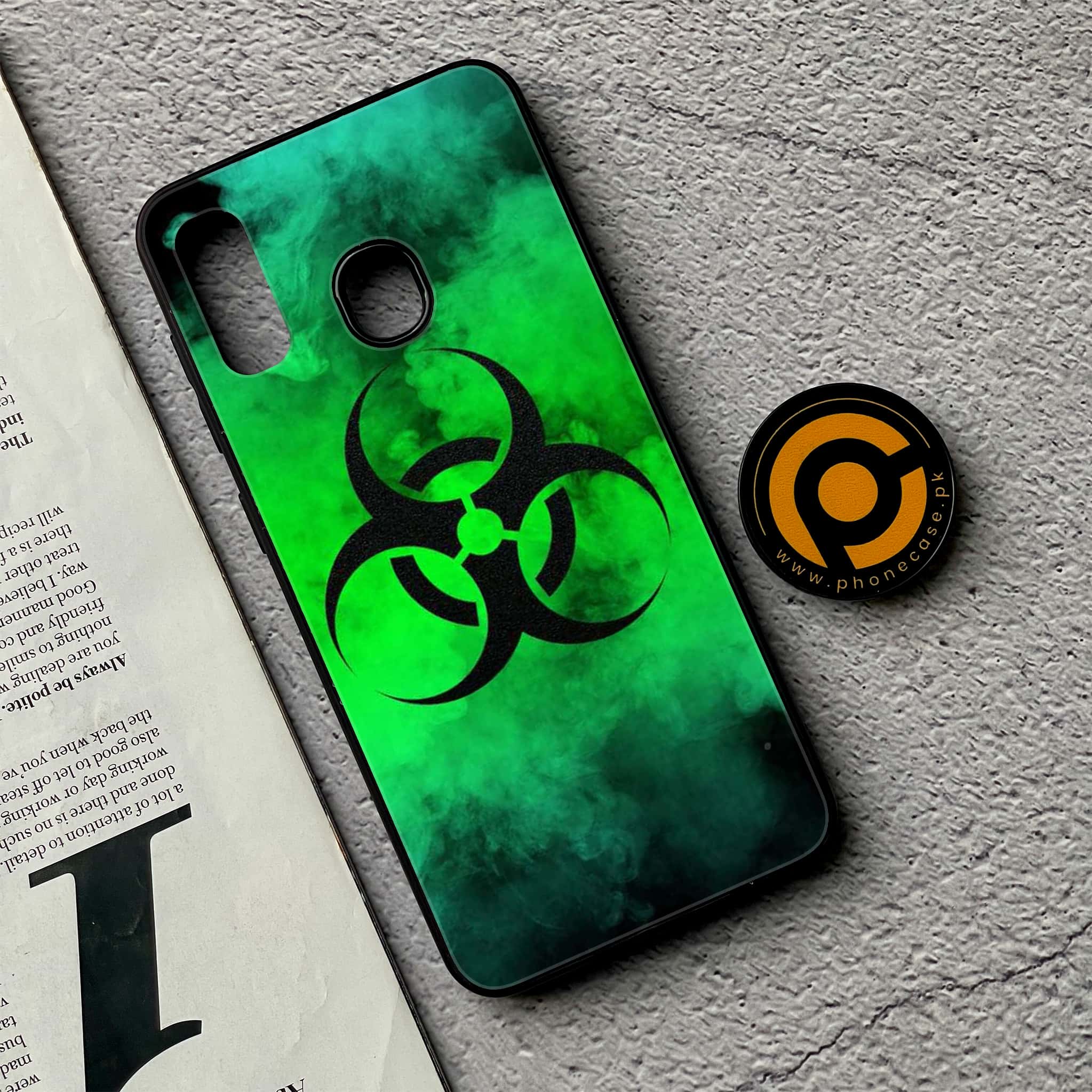 Galaxy A20/A30 - Biohazard Sign Series - Premium Printed Glass soft Bumper shock Proof Case