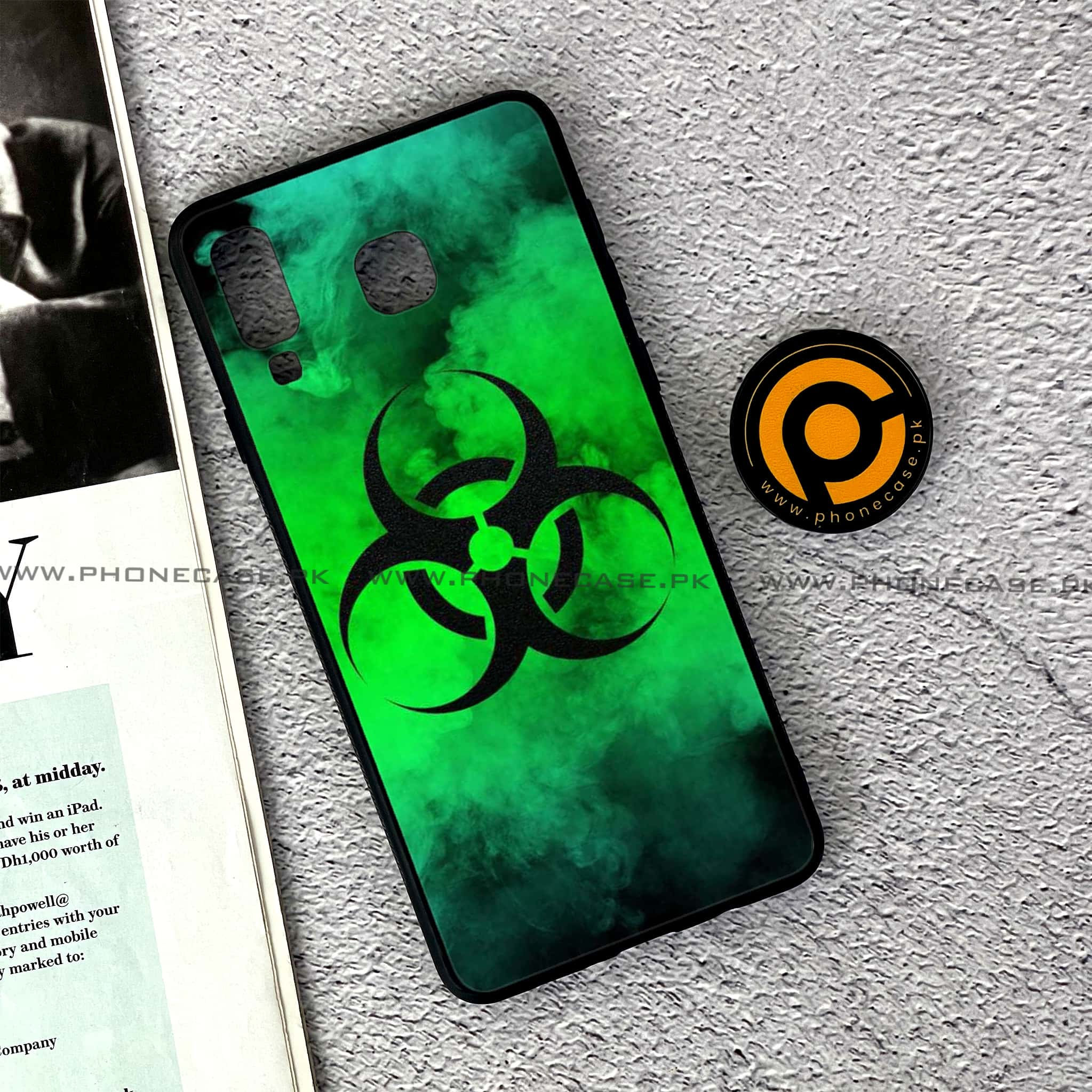 Samsung Galaxy A8 Star(A9 Star) - Biohazard Sign Series - Premium Printed Glass soft Bumper shock Proof Case