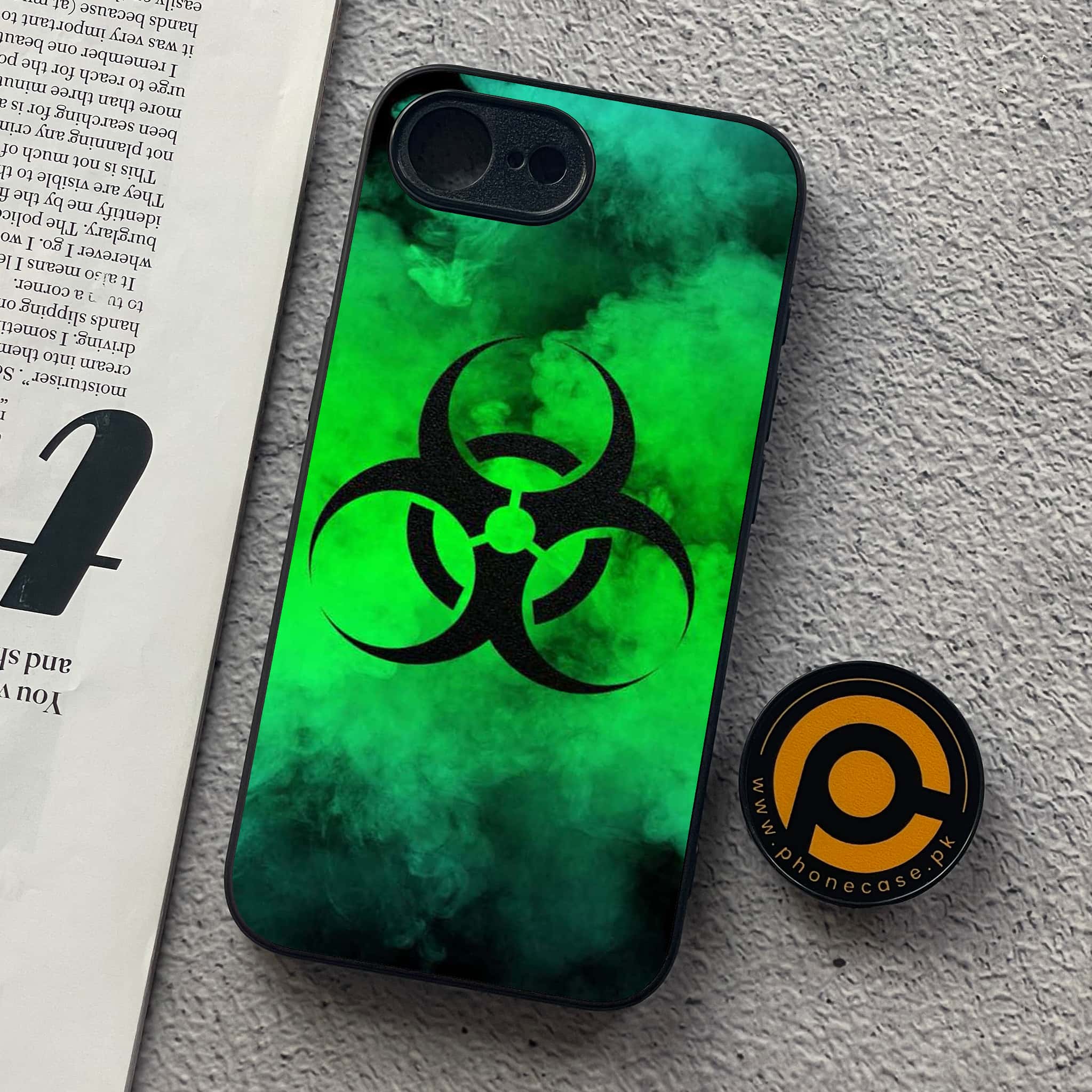 iPhone 16e - Biohazard Sign Series - Premium Metal  Printed soft Bumper shock Proof Case