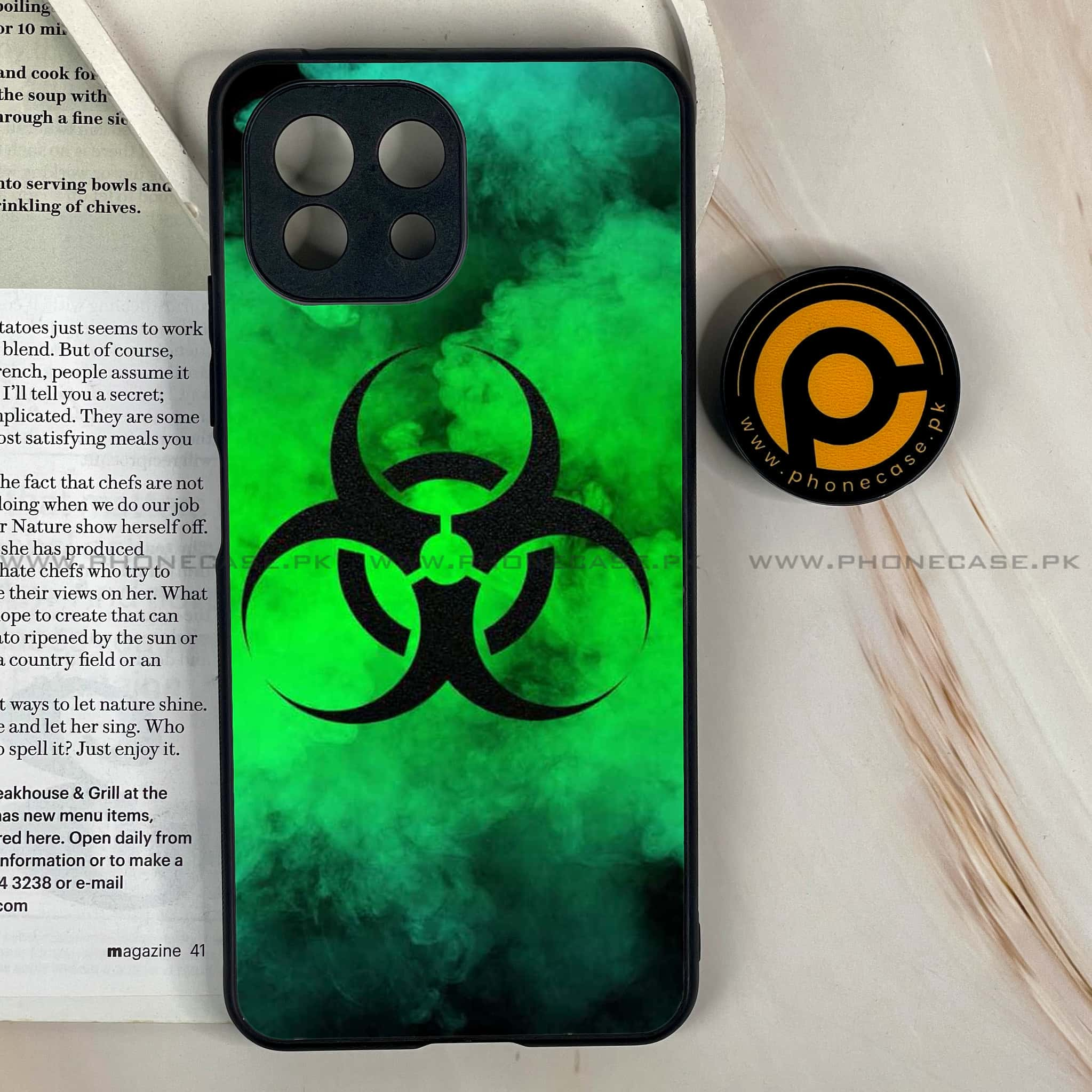 Mi 11 Lite - Biohazard Sign Series - Premium Printed Glass soft Bumper shock Proof Case