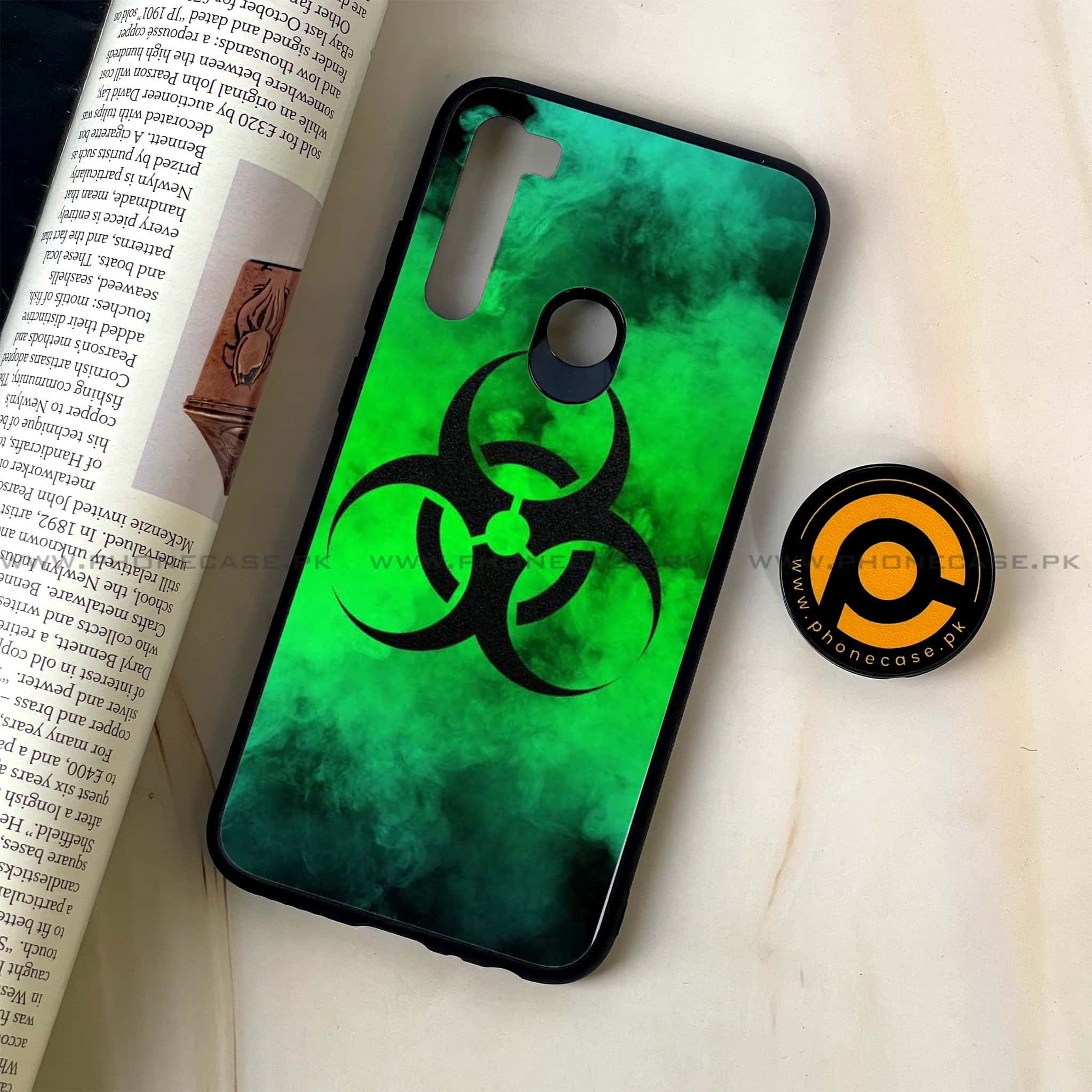 Redmi Note 8 - Biohazard Sign Series - Premium Printed Glass soft Bumper shock Proof Case