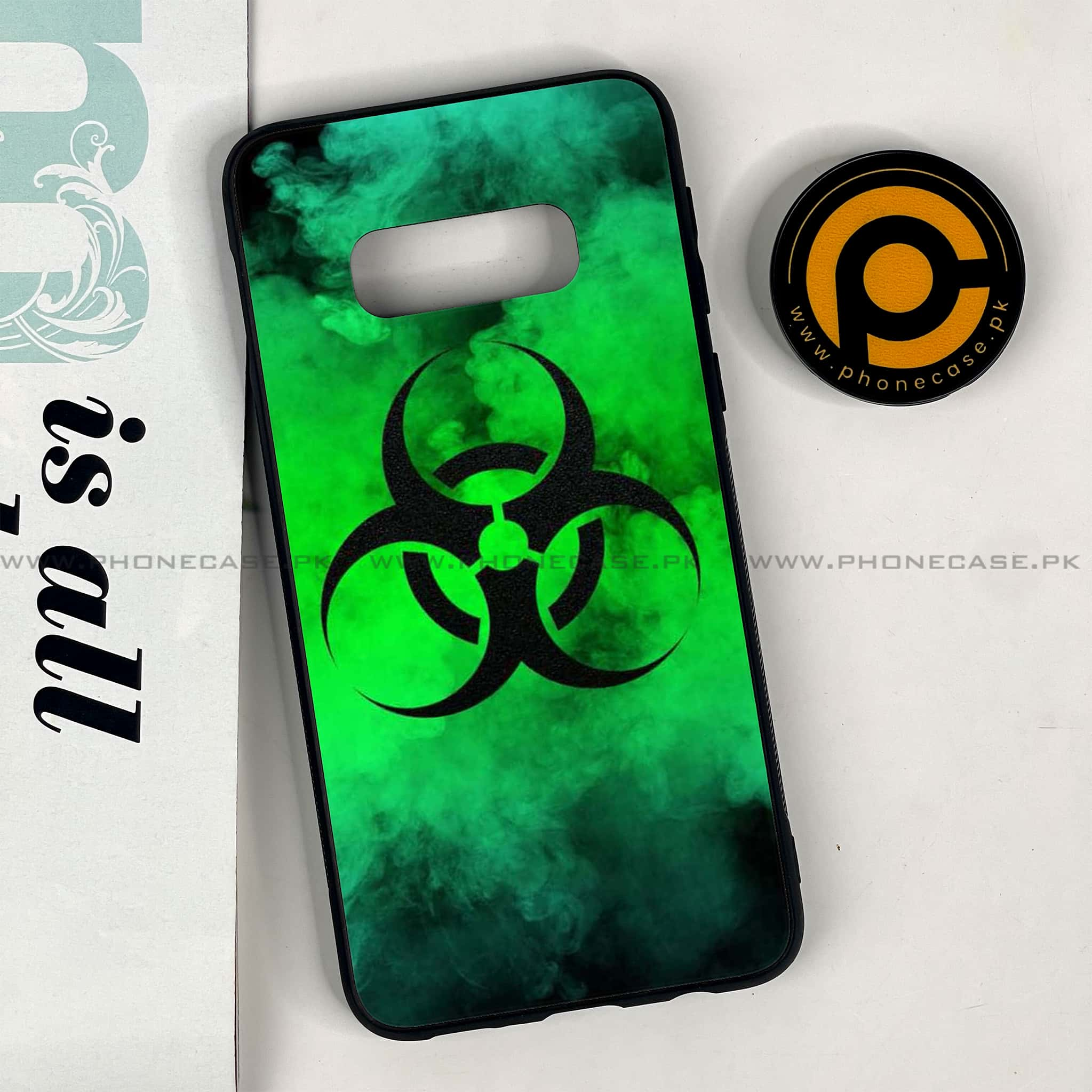 Galaxy S10e - Biohazard Sign Series - Premium Printed Glass soft Bumper shock Proof Case