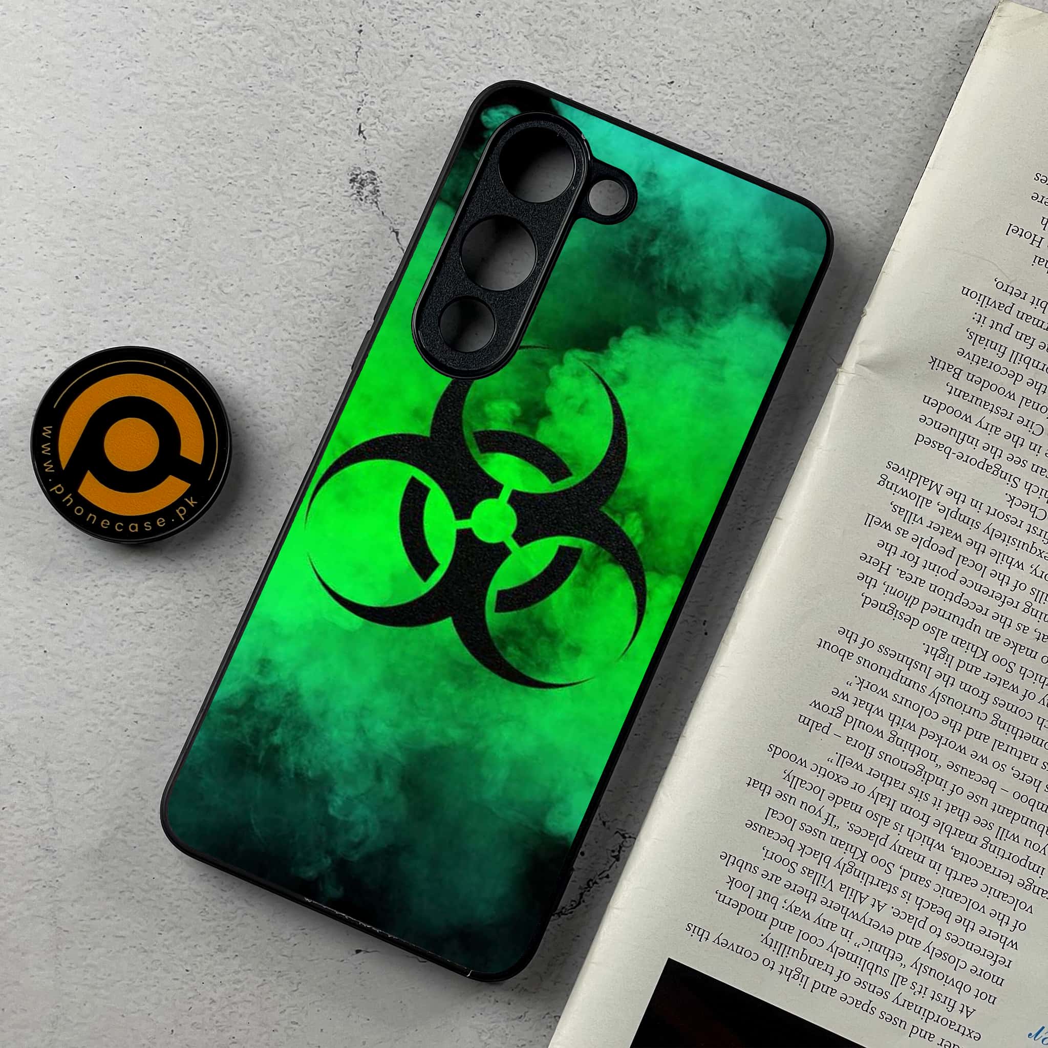 Vivo Y04 - Biohazard Sign Series - Premium Metal Printed Soft Bumper Shockproof Case