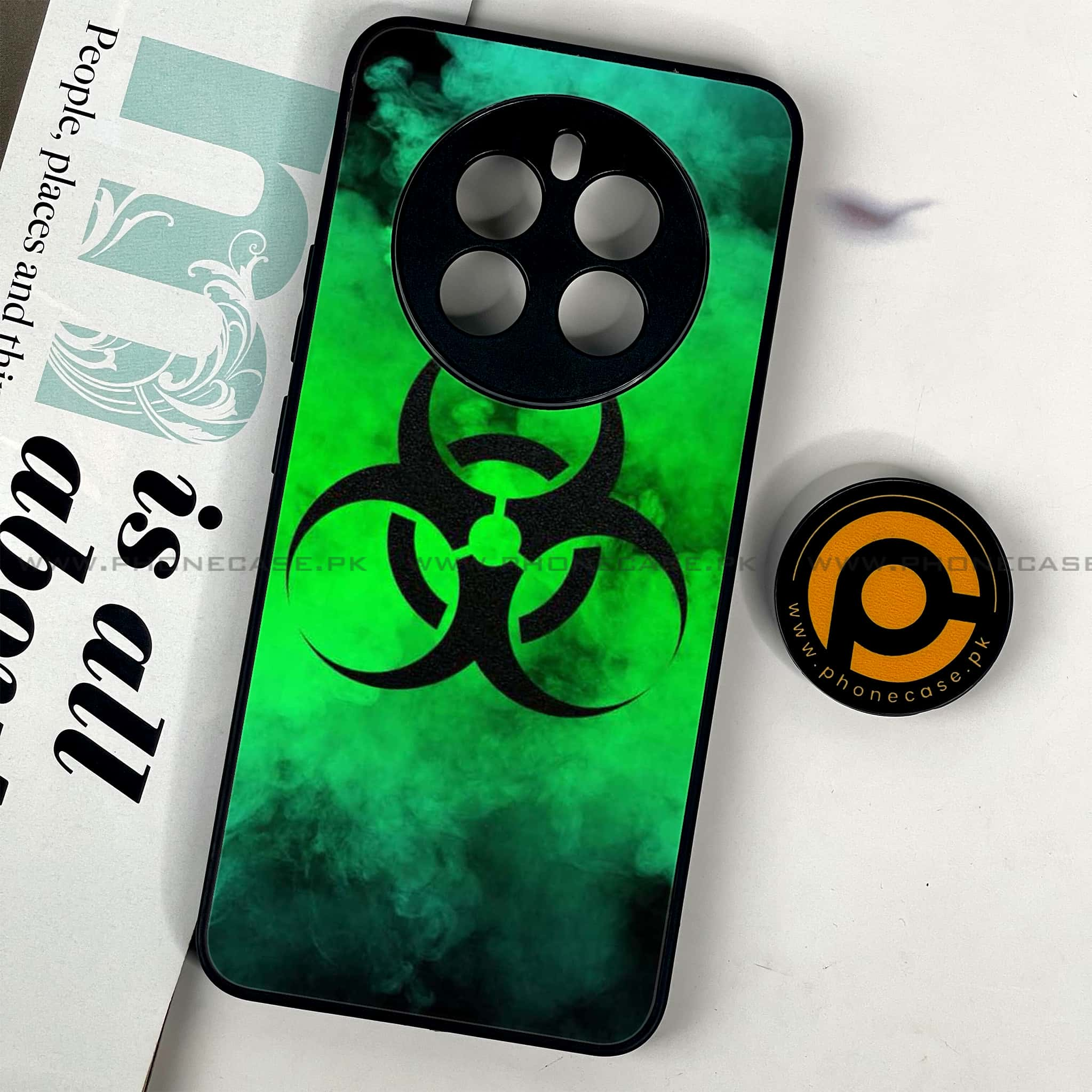 Realme 12 - Biohazard Sign Series - Premium Printed Glass soft Bumper shock Proof Case