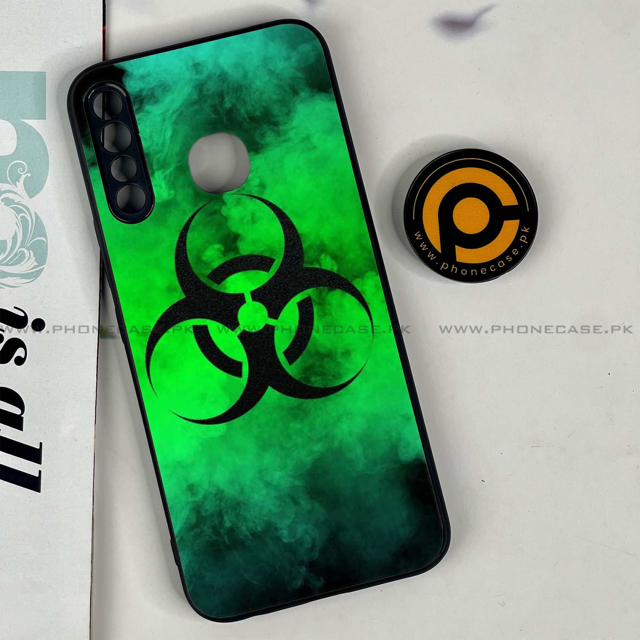 Infinix Hot 8 Lite - Biohazard Sign Series - Premium Printed Glass soft Bumper shock Proof Case