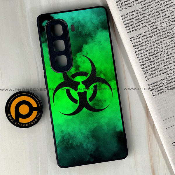 Infinix Hot 50 Pro Plus -  Biohazard Sign Series  Design 7 Premium Printed Glass soft Bumper shock Proof Case CS-21532