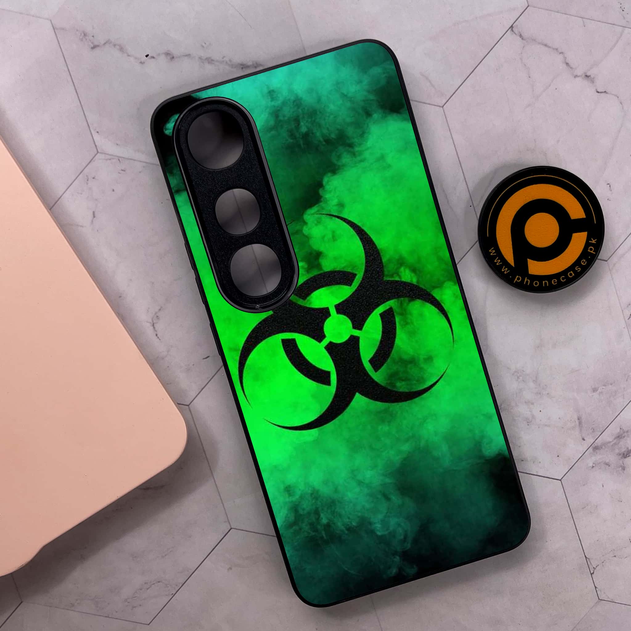 Vivo V50 Lite - Biohazard Sign Series - Premium Metal Printed soft Bumper shock Proof Case