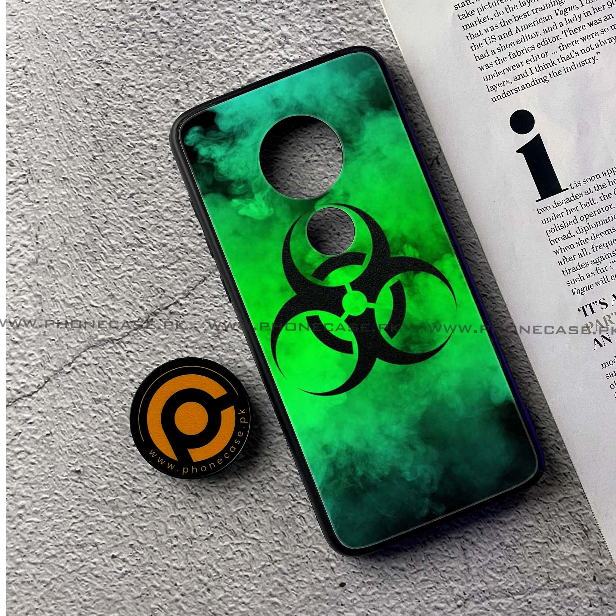 Moto G7 - Biohazard Sign Series - Premium Printed Glass soft Bumper shock Proof Case