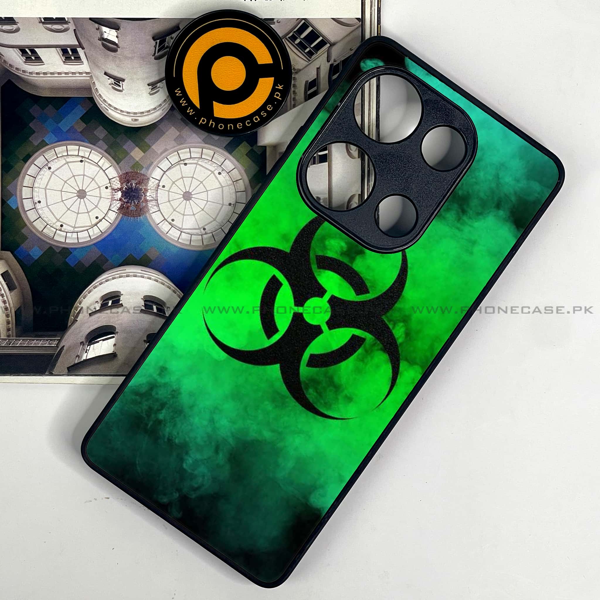 Redmi Note 13 Pro 4G - Biohazard Sign Series - Premium Metal Printed soft Bumper shock Proof Case