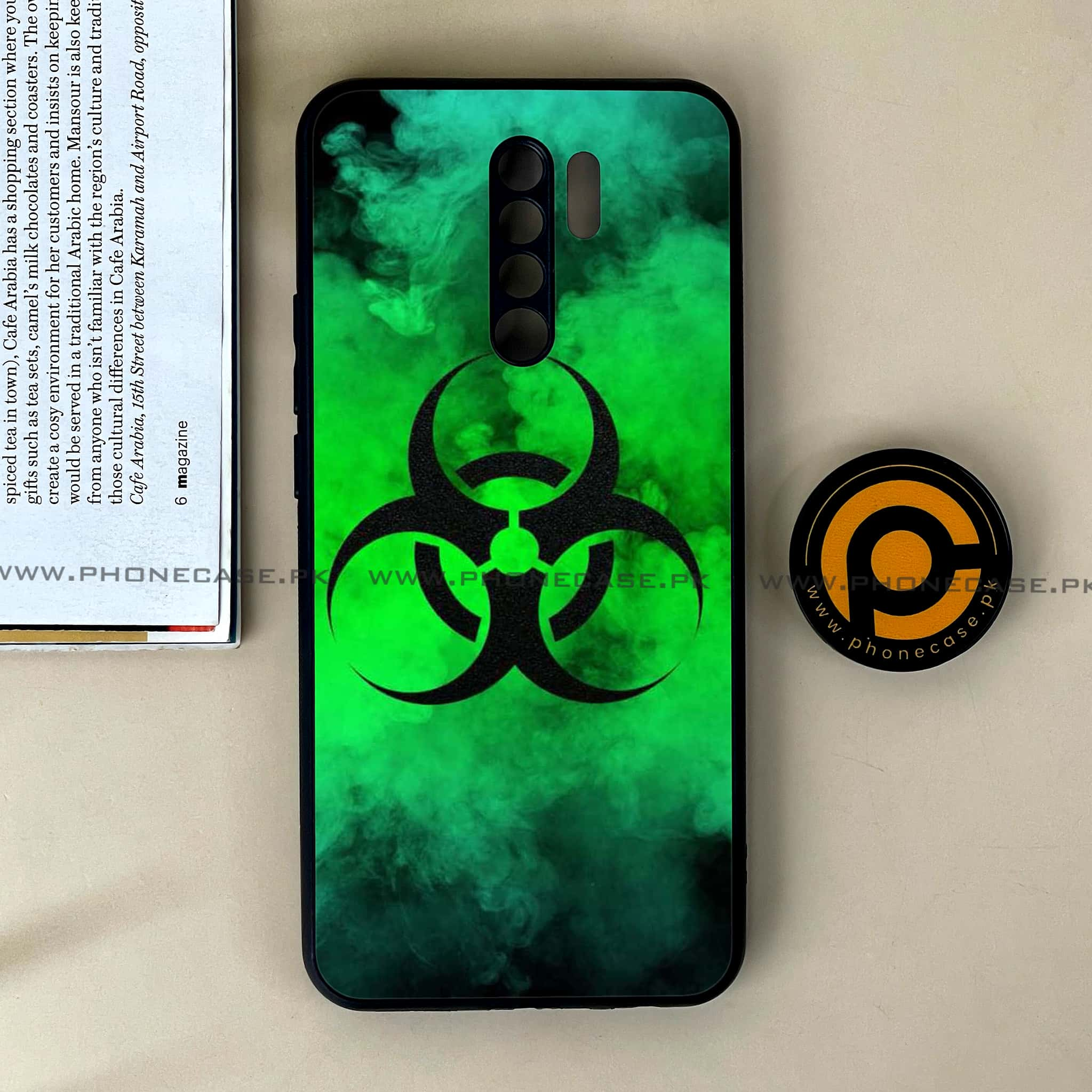 Xiaomi Redmi 9 - Biohazard Sign Series - Premium Printed Glass soft Bumper shock Proof Case